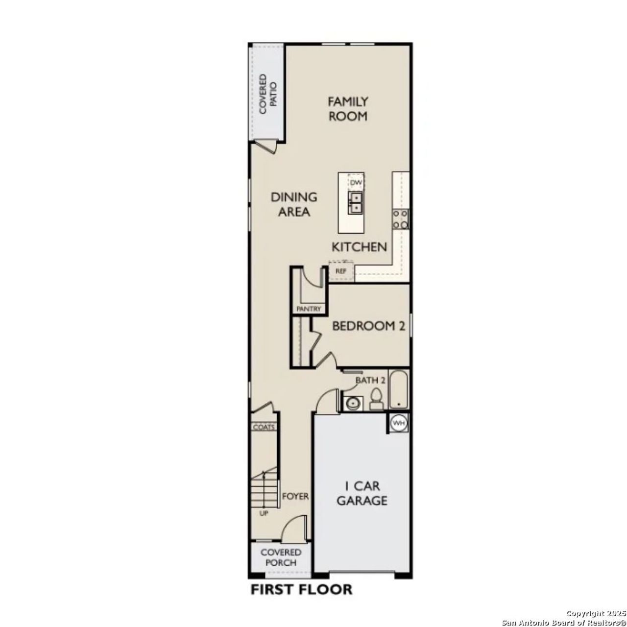 2D floor plan layout of this home in Sutton Farms, San Antonio, TX (Image 2).
