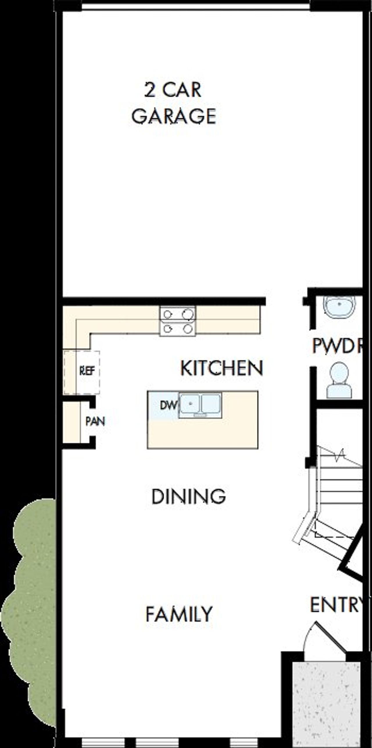 2D floor plan layout of this home in Palmeras at Crossprairie – The Palms Collection, St. Cloud, FL (Image 2).