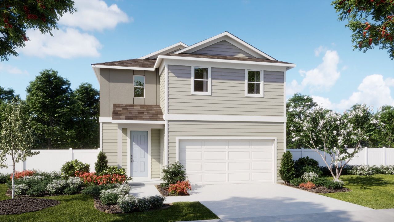 Representative exterior photo of a completed home built from the Cove by Risewell Homes in Marion Ridge, Haines City, FL (Image 2).