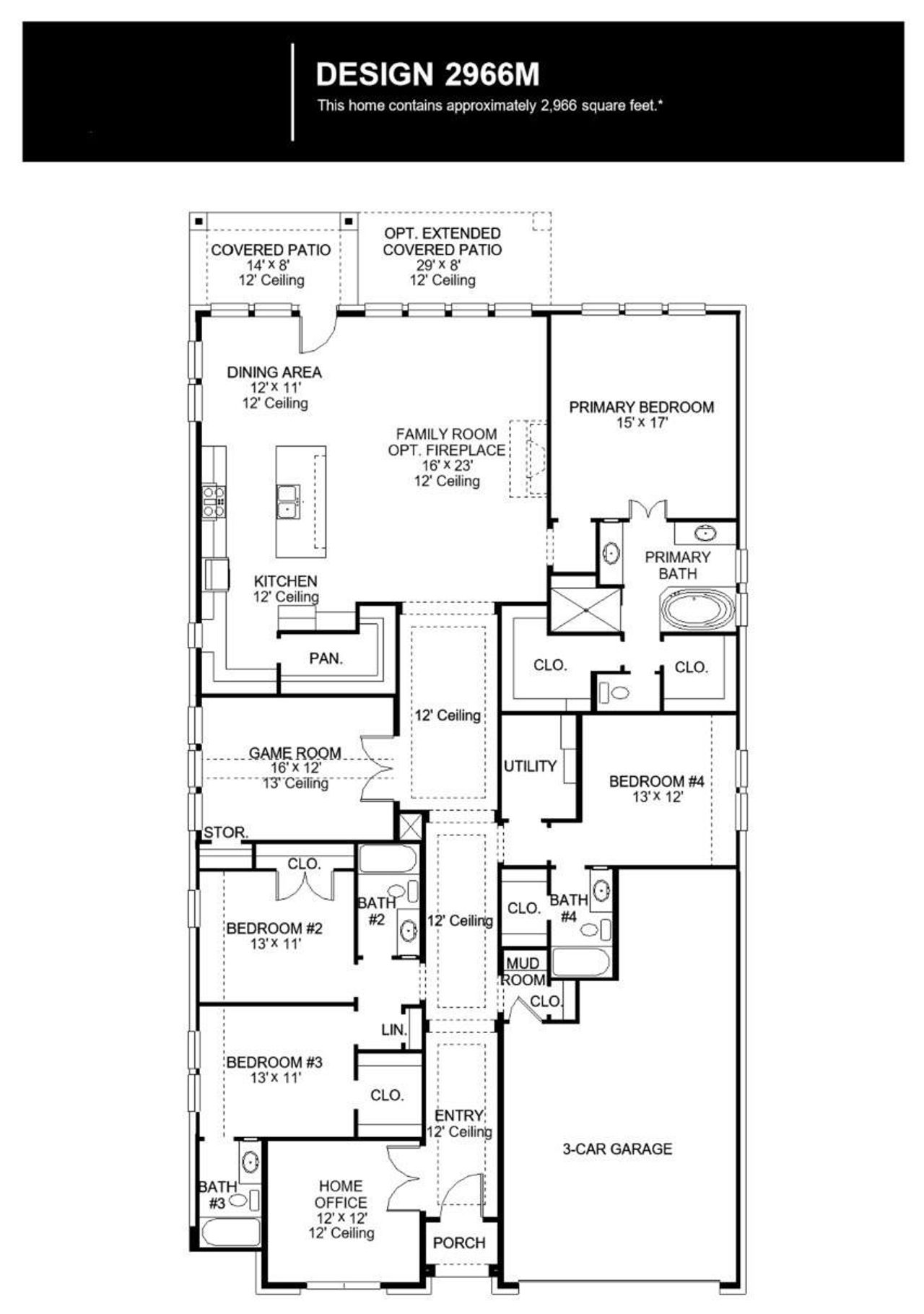 2D floor plan layout of this home in Artavia, Conroe, TX (Image 2).
