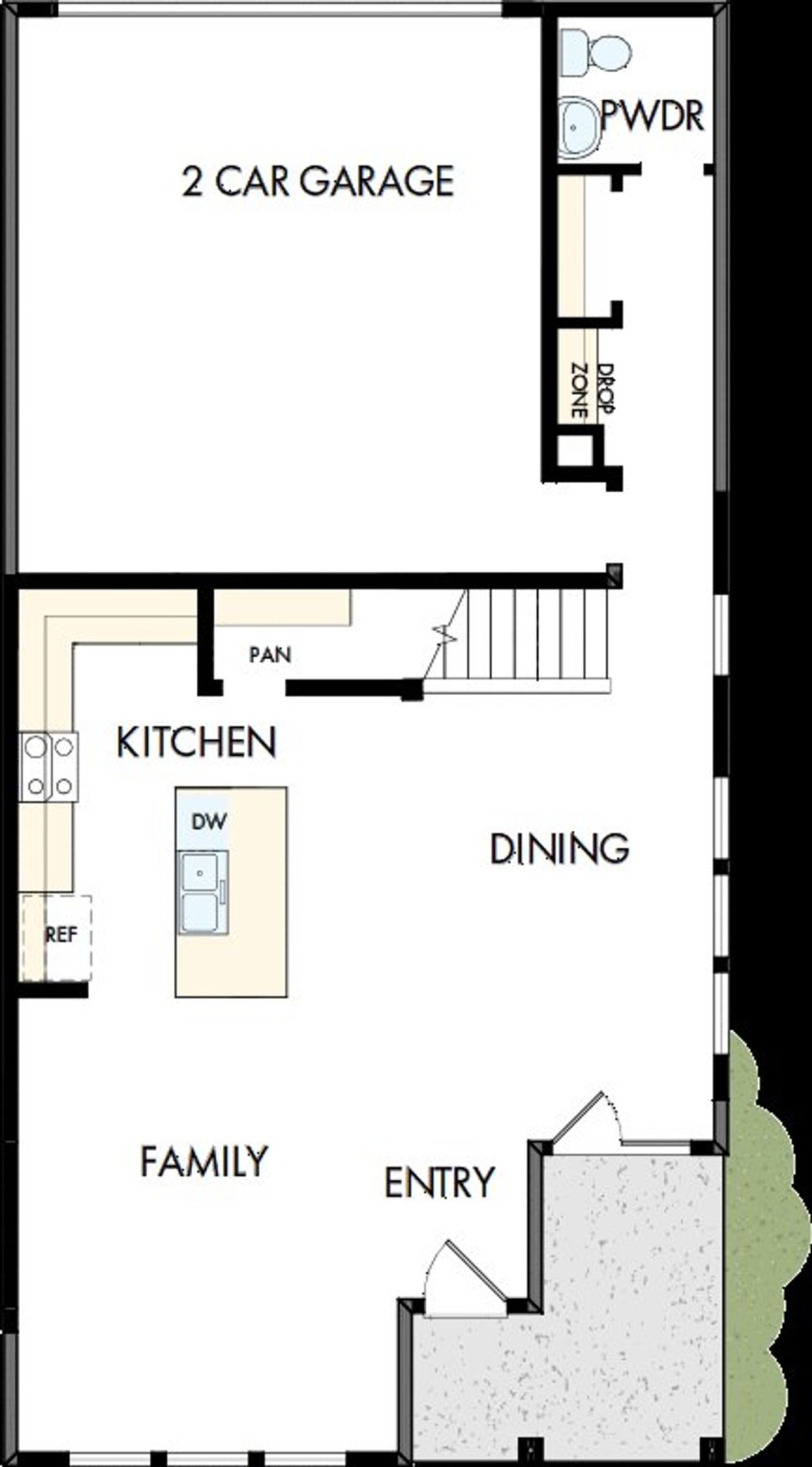 2D floor plan layout of this home in Elevate at Wolf Ranch, Colorado Springs, CO (Image 2).