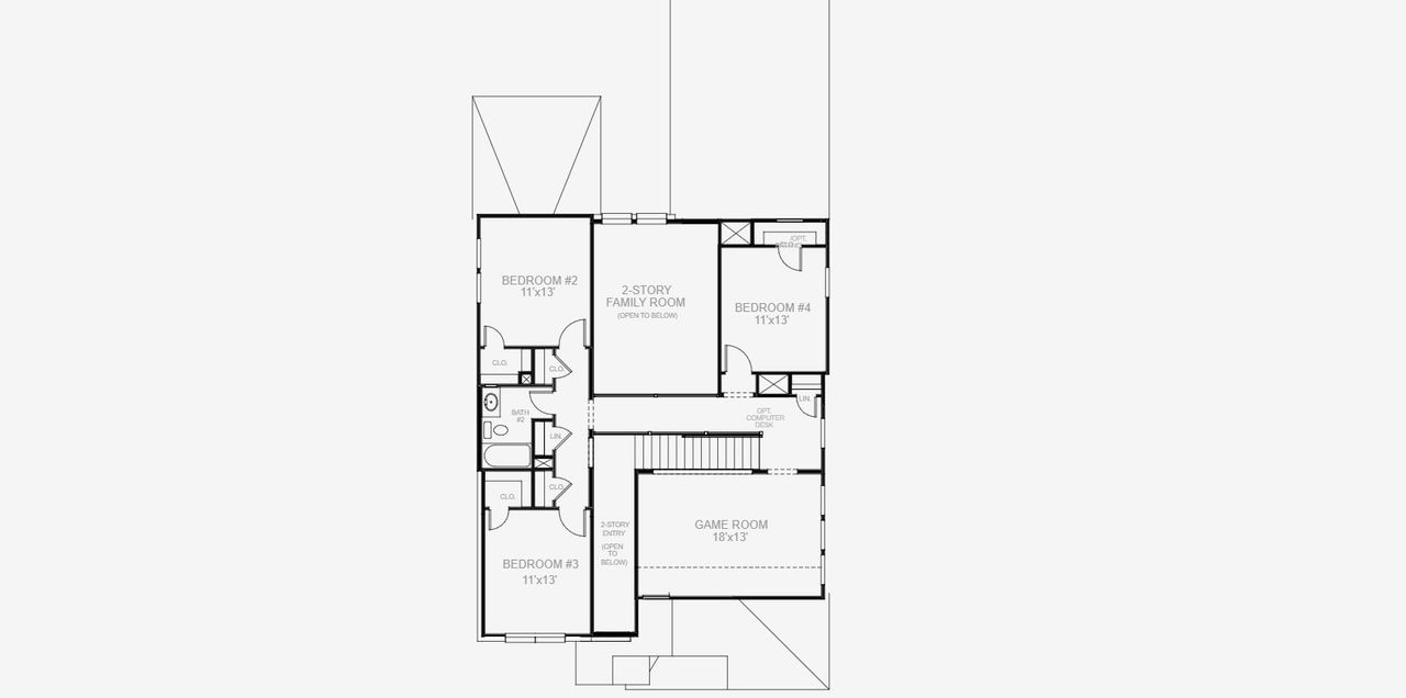 2D floor plan layout of this home in Briggs Ranch, San Antonio, TX (Image 2).