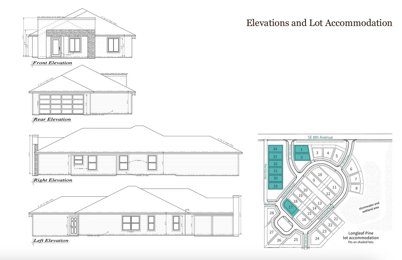 2D floor plan layout for the Longleaf Pine by Elevated Design & Construction in Heartwood, Gainesville, FL (Image 2).