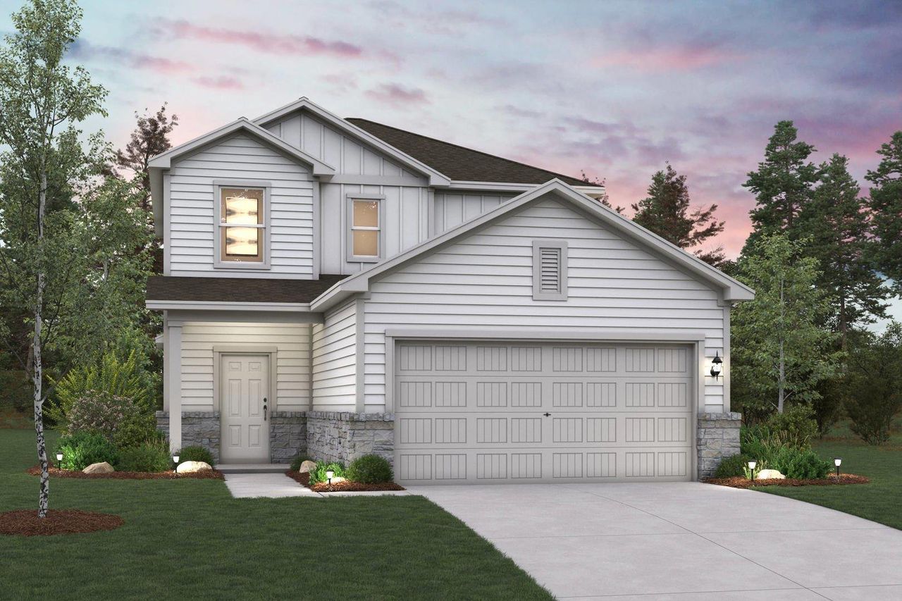 Front exterior of a new home in , San Marcos, TX, highlighting curb appeal (Image 2).