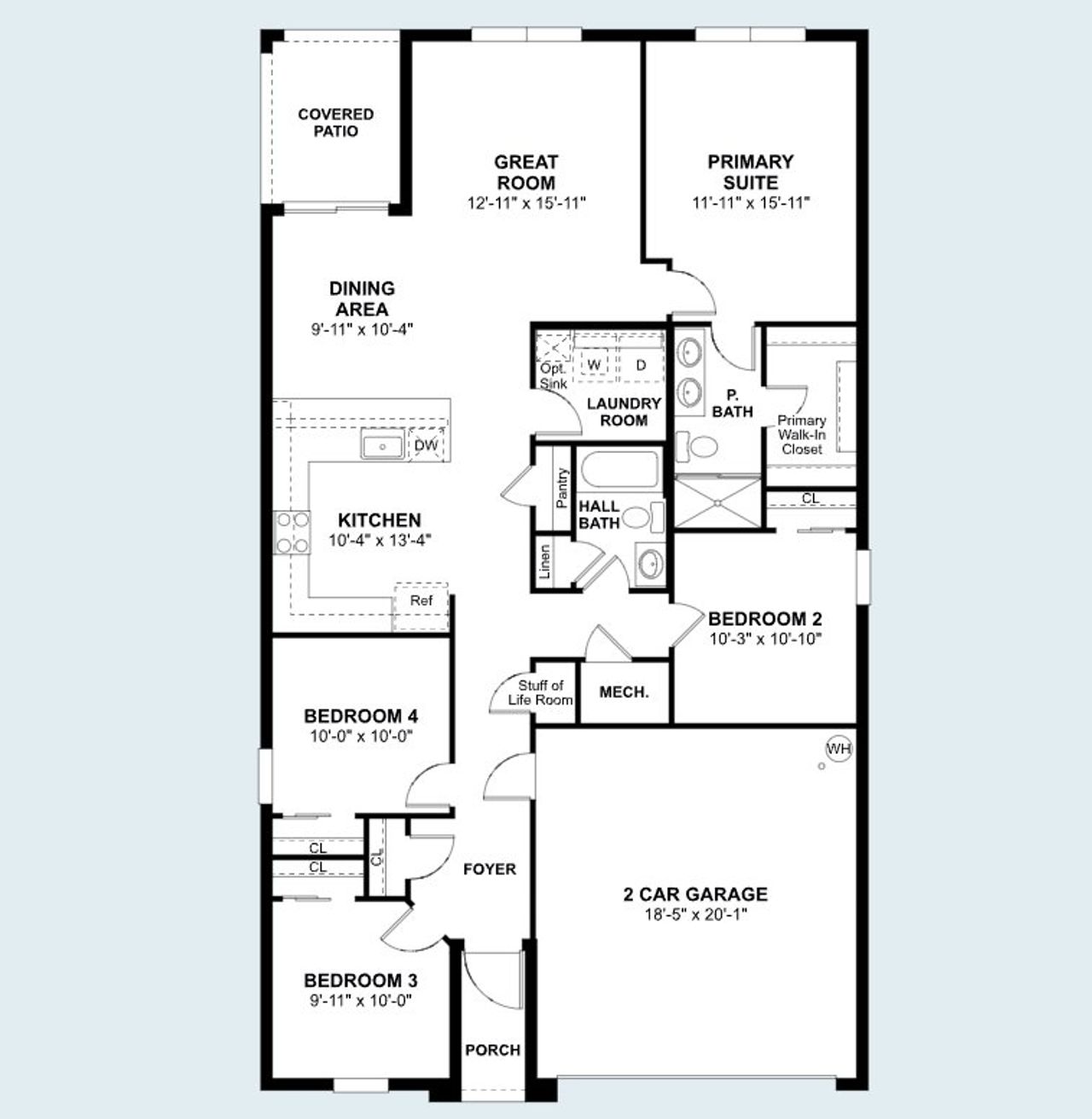 2D floor plan layout of this home in Aspire at Morningside, Fort Pierce, FL (Image 2). 2D floor plan layout of this home in Aspire at Morningside, Fort Pierce, FL (Image 2).