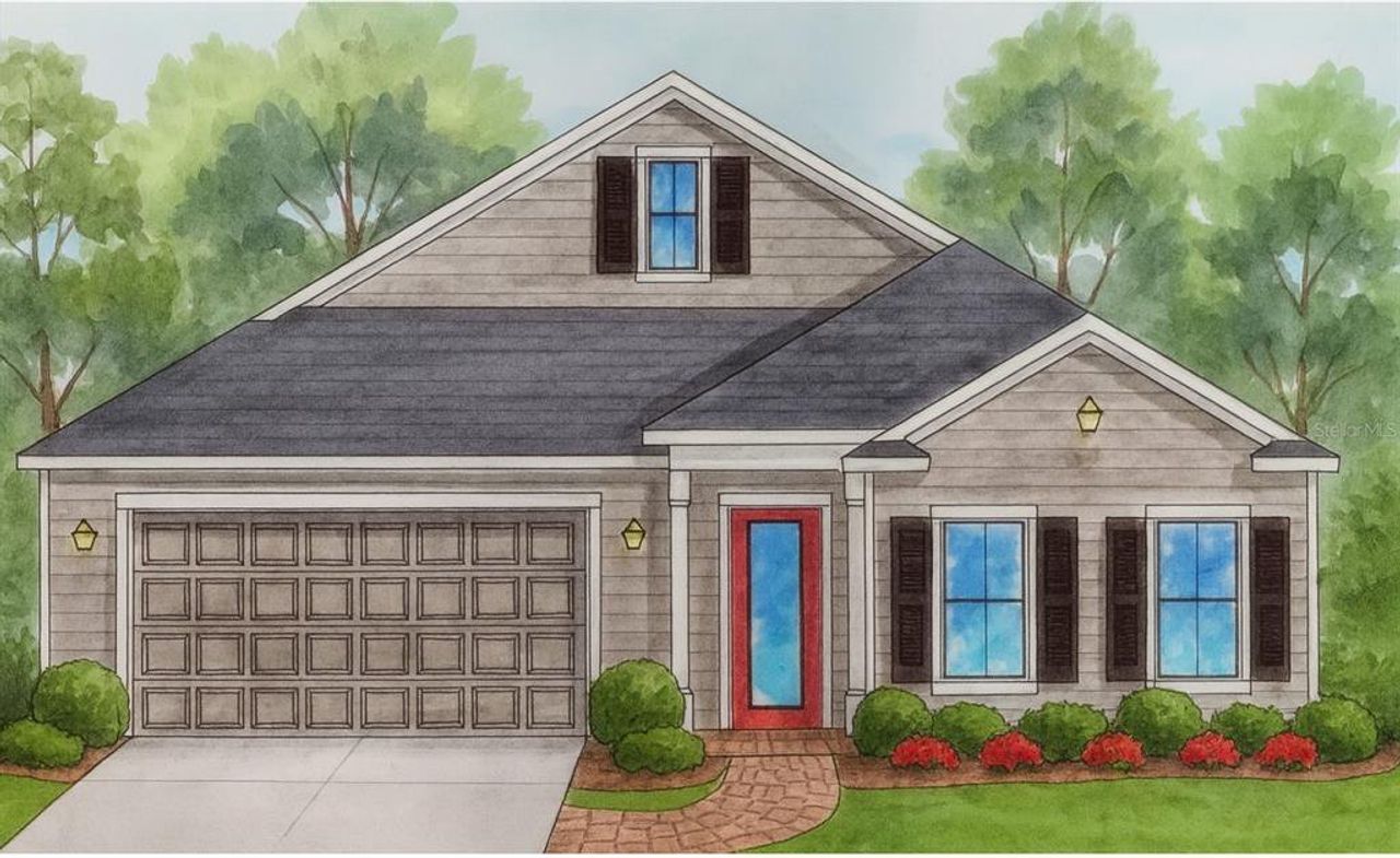 Exterior rendering of this home design in Fairway Pointe at West End, Newberry, FL (Image 2).