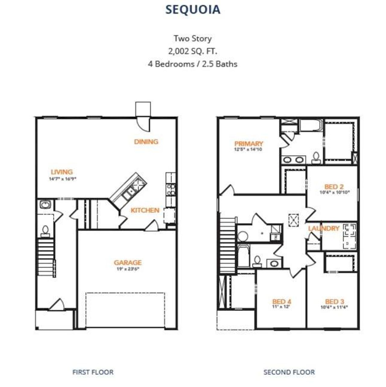2D floor plan layout of this home in Waterside at Cedar Creek, Abilene, TX (Image 2).