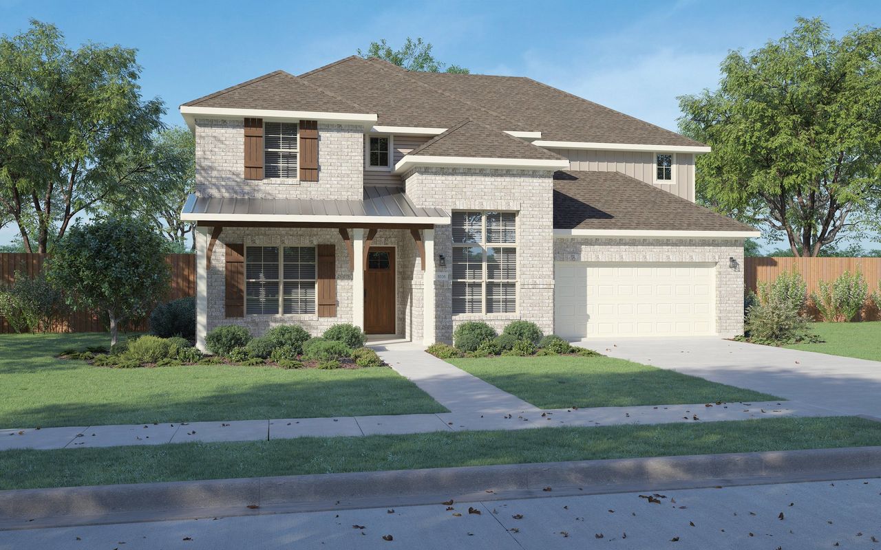 Representative exterior photo of a completed home built from the Olympic by Centre Living Homes in Haven Ranch, Waxahachie, TX (Image 2).
