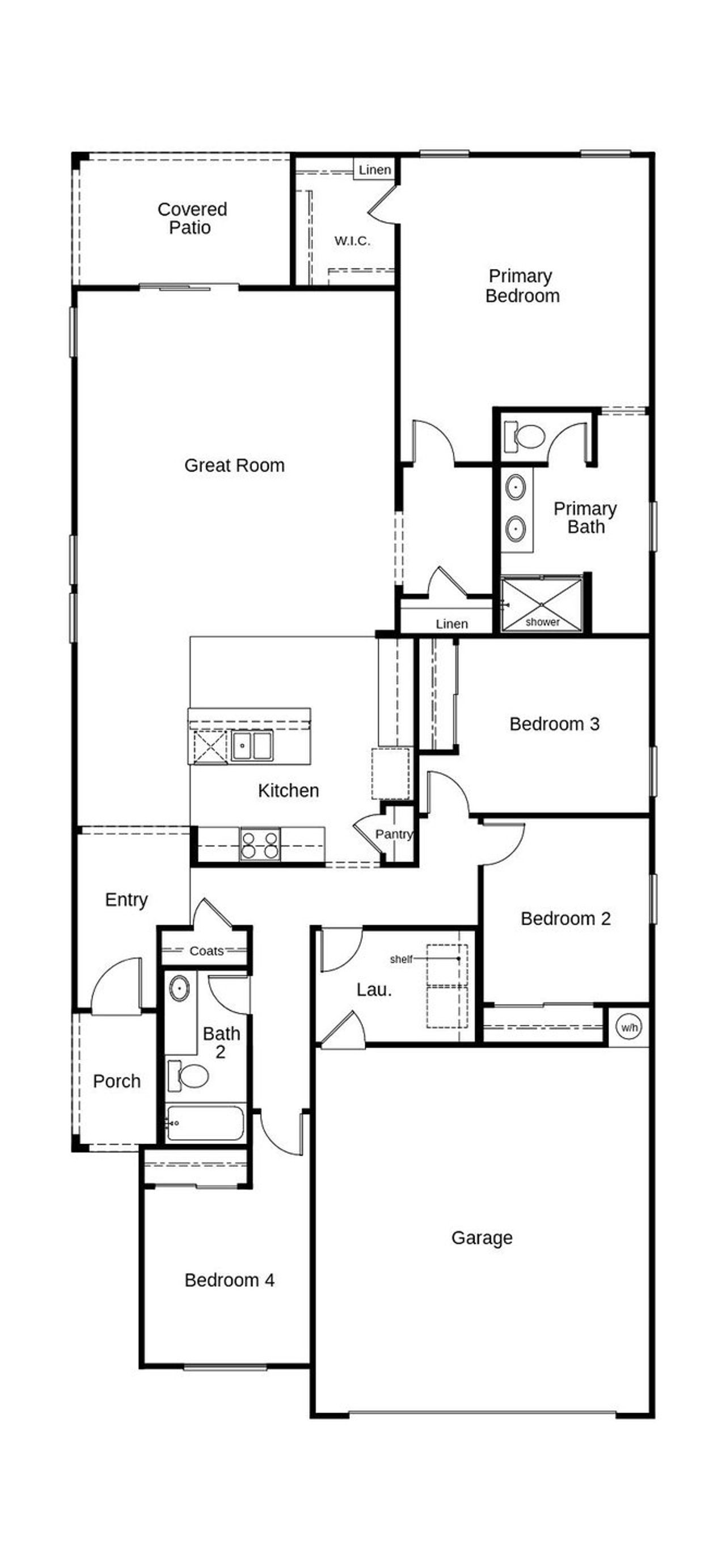 2D floor plan layout of this home in Bella Camino Traditions, San Tan Valley, AZ (Image 2). 2D floor plan layout of this home in Bella Camino Traditions, San Tan Valley, AZ (Image 2).