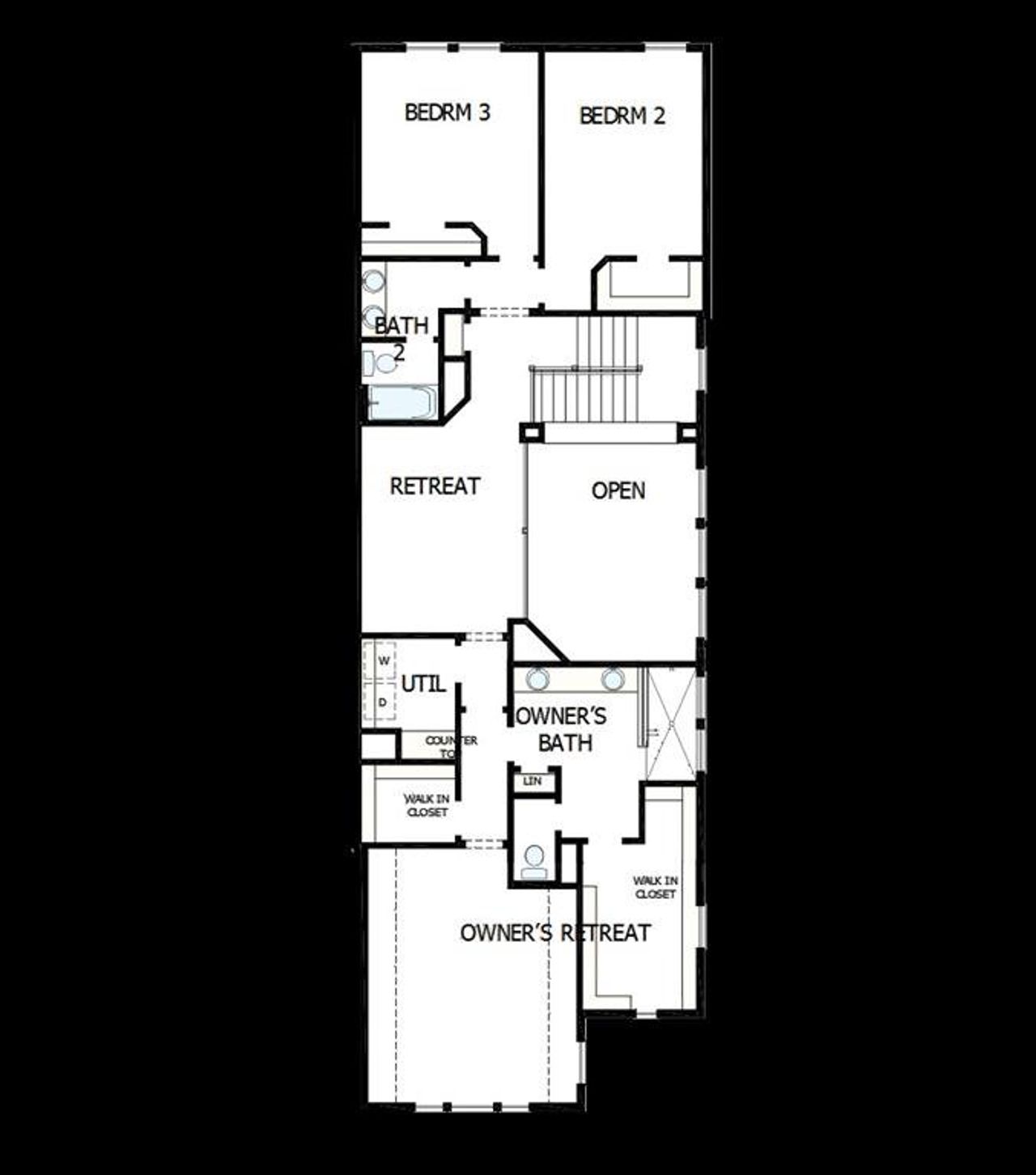 2D floor plan layout of this home in Walsh Cottage, Fort Worth, TX (Image 2).