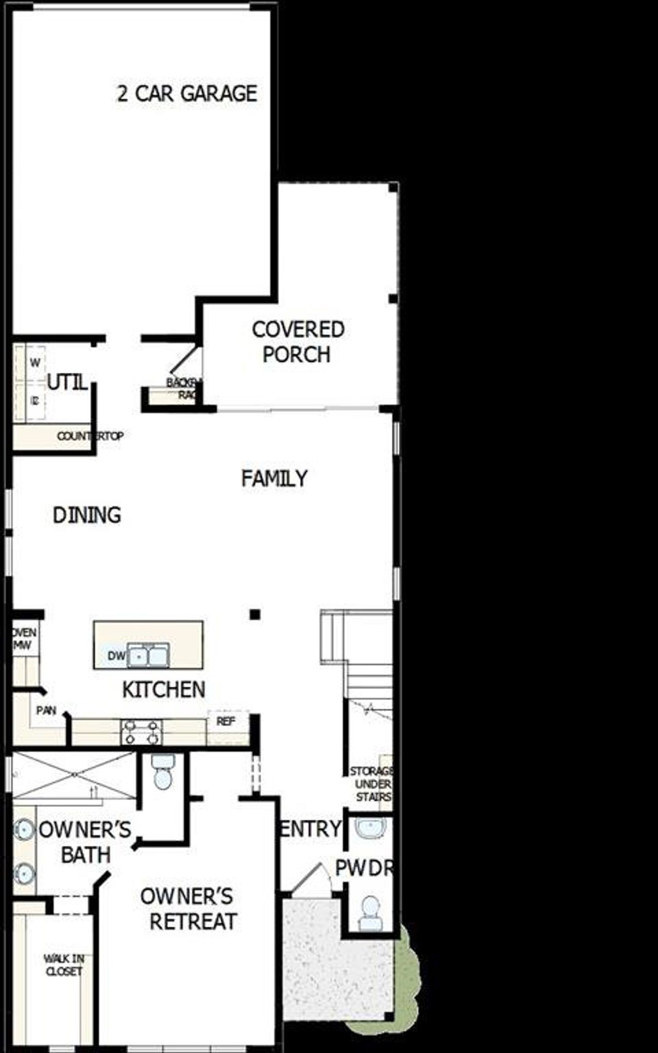2D floor plan layout of this home in Goodland – Garden Series, Grand Prairie, TX (Image 2).