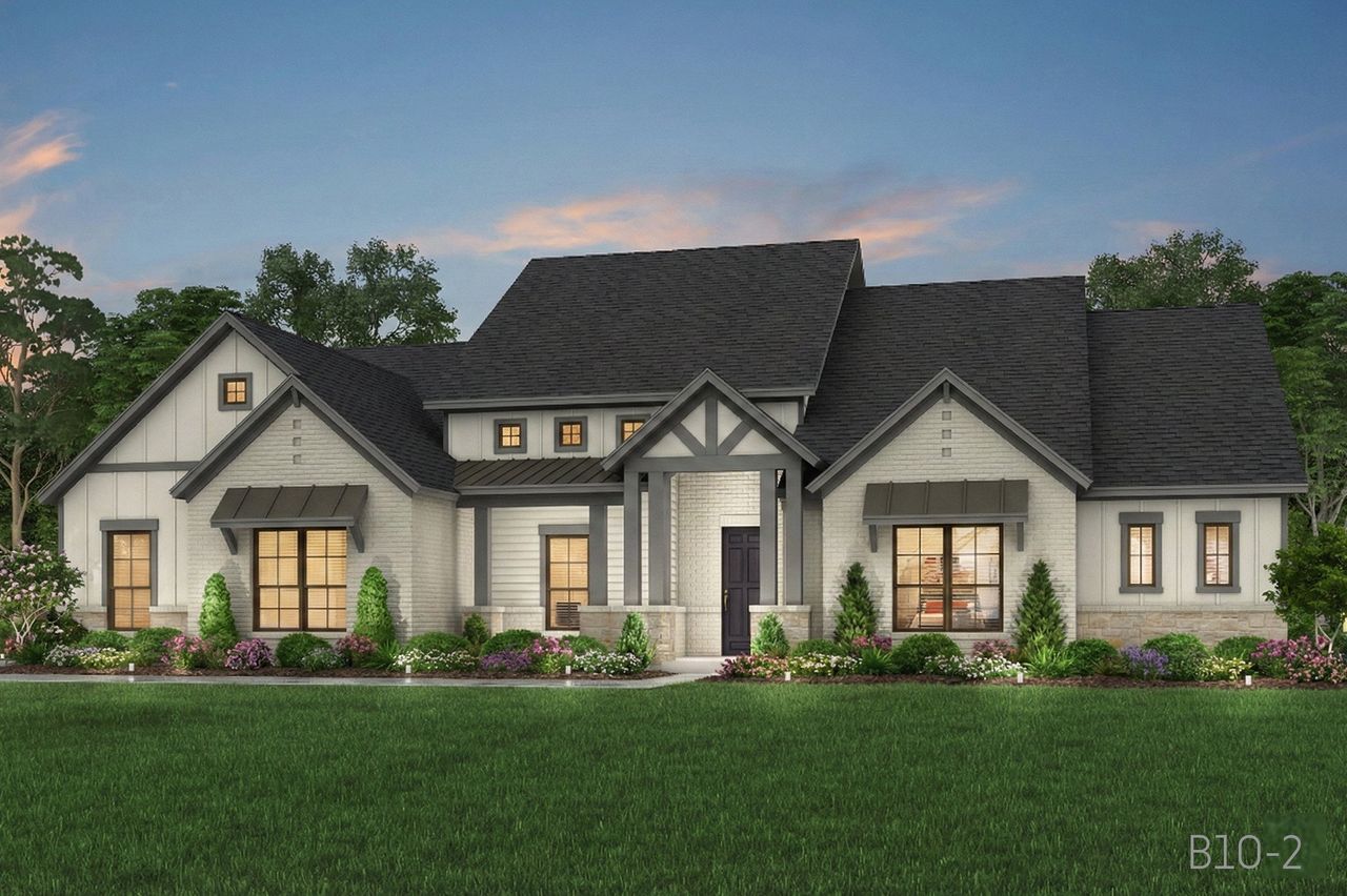 Representative exterior photo of a completed home built from the Barcelona by John Houston Homes in Hightower Club - 1 Acre Lots, Waxahachie, TX (Image 2).