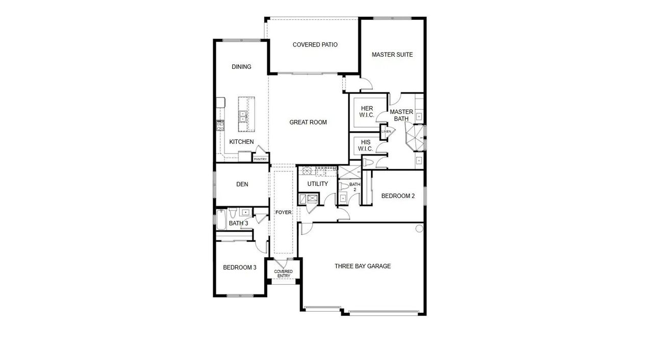 2D floor plan layout of this home in High Pointe, Winter Beach, FL (Image 2).