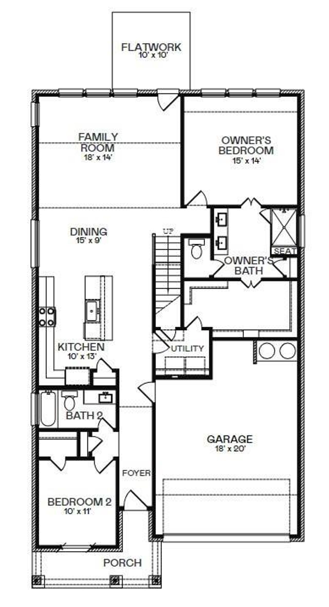 2D floor plan layout of this home in Sila: Bristol Collection, Huffman, TX (Image 2). 2D floor plan layout of this home in Sila: Bristol Collection, Huffman, TX (Image 2).