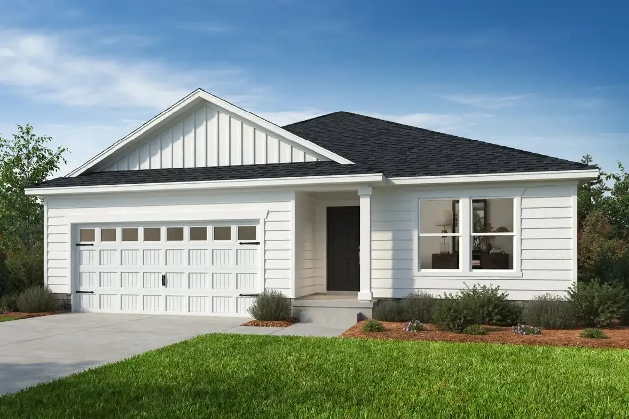 Representative exterior photo of a completed home built from the 1707 Modeled by KB Home in Gatsby Station, Garner, NC (Image 2).
