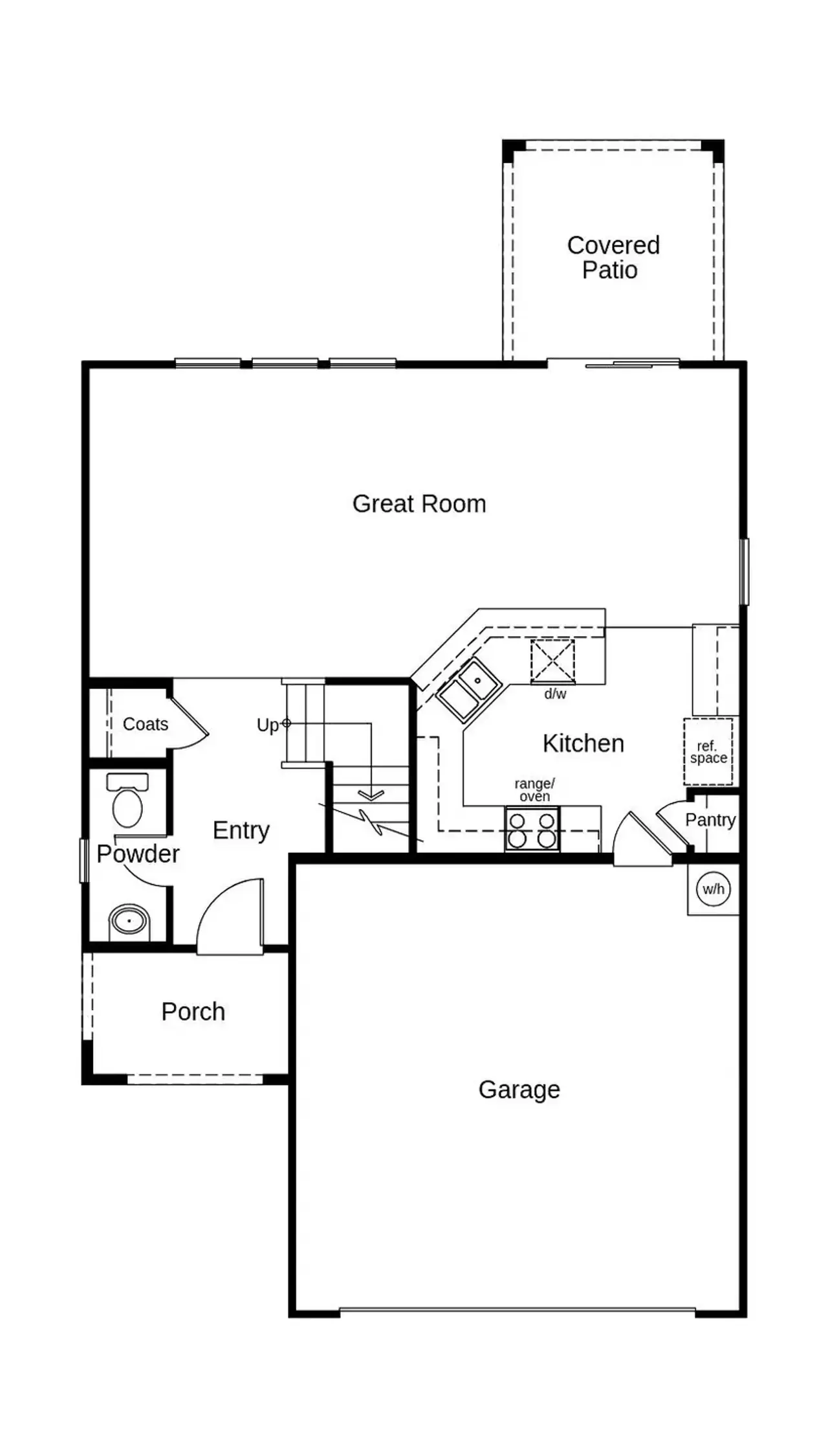 2D floor plan layout of this home in Skyline Village Prelude, San Tan Valley, AZ (Image 2).