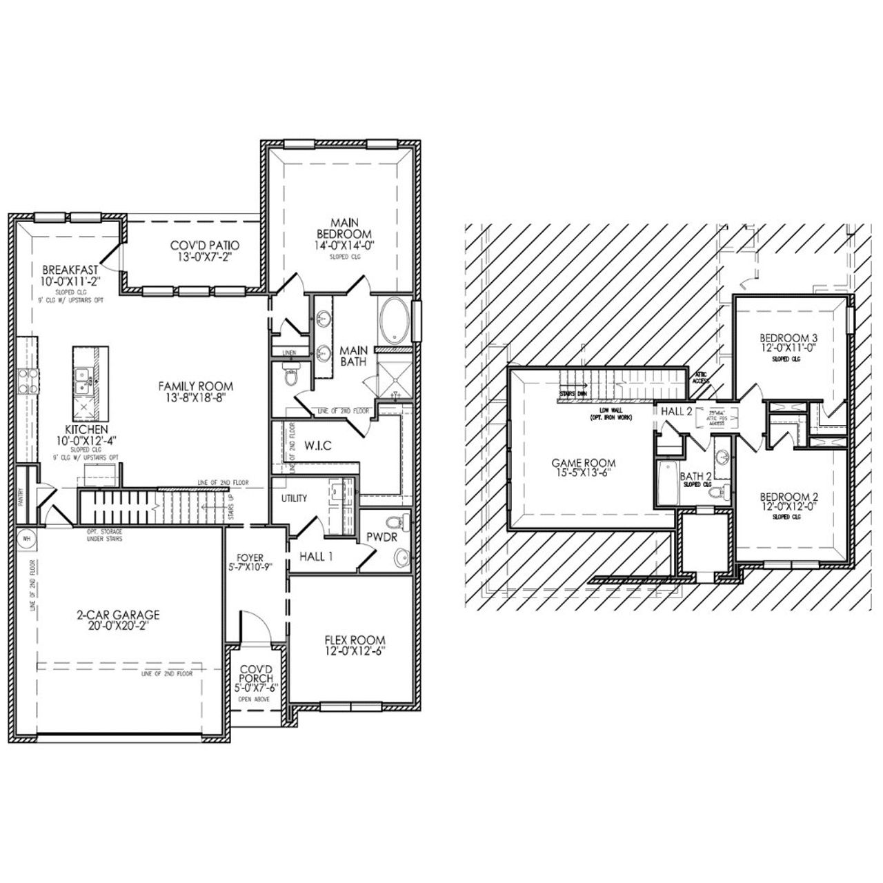 2D floor plan layout for the The Aramis by Lillian Custom Homes in Freeman Farms, Kaufman, TX (Image 2).
