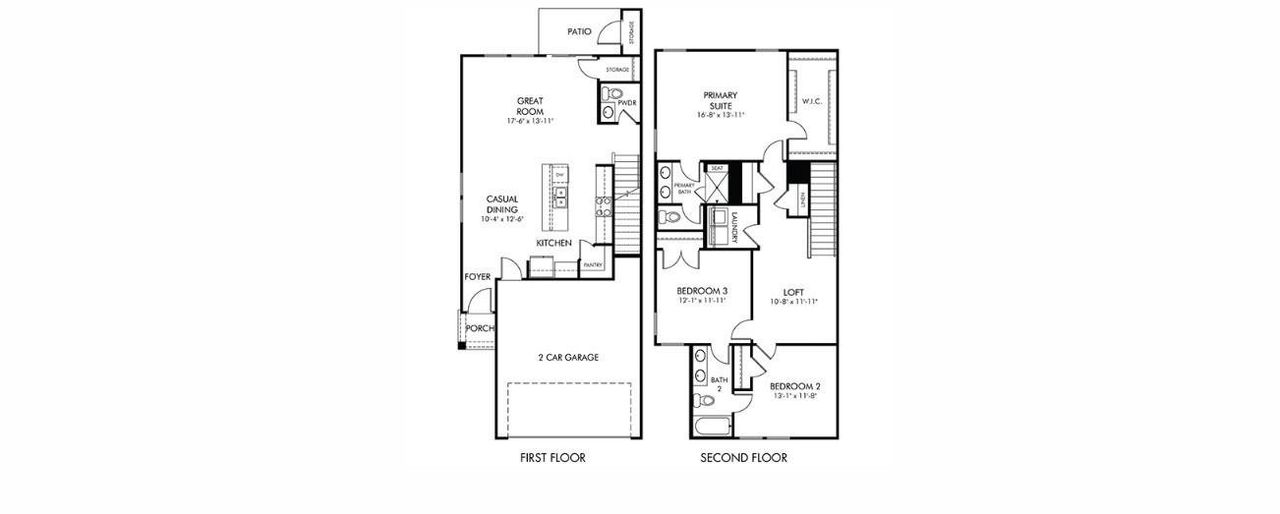 2D floor plan layout of this home in , Fort Mill, SC (Image 2). 2D floor plan layout of this home in , Fort Mill, SC (Image 2).