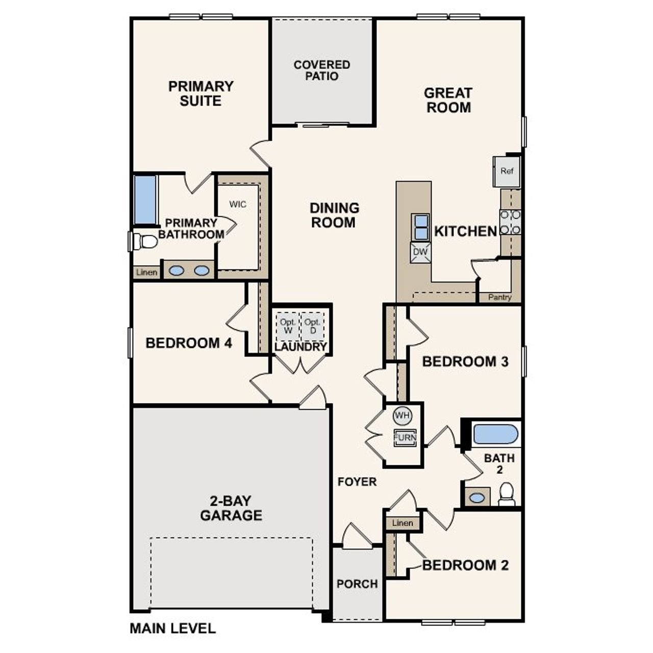 2D floor plan layout of this home in Summerville, Darlington, SC (Image 2).