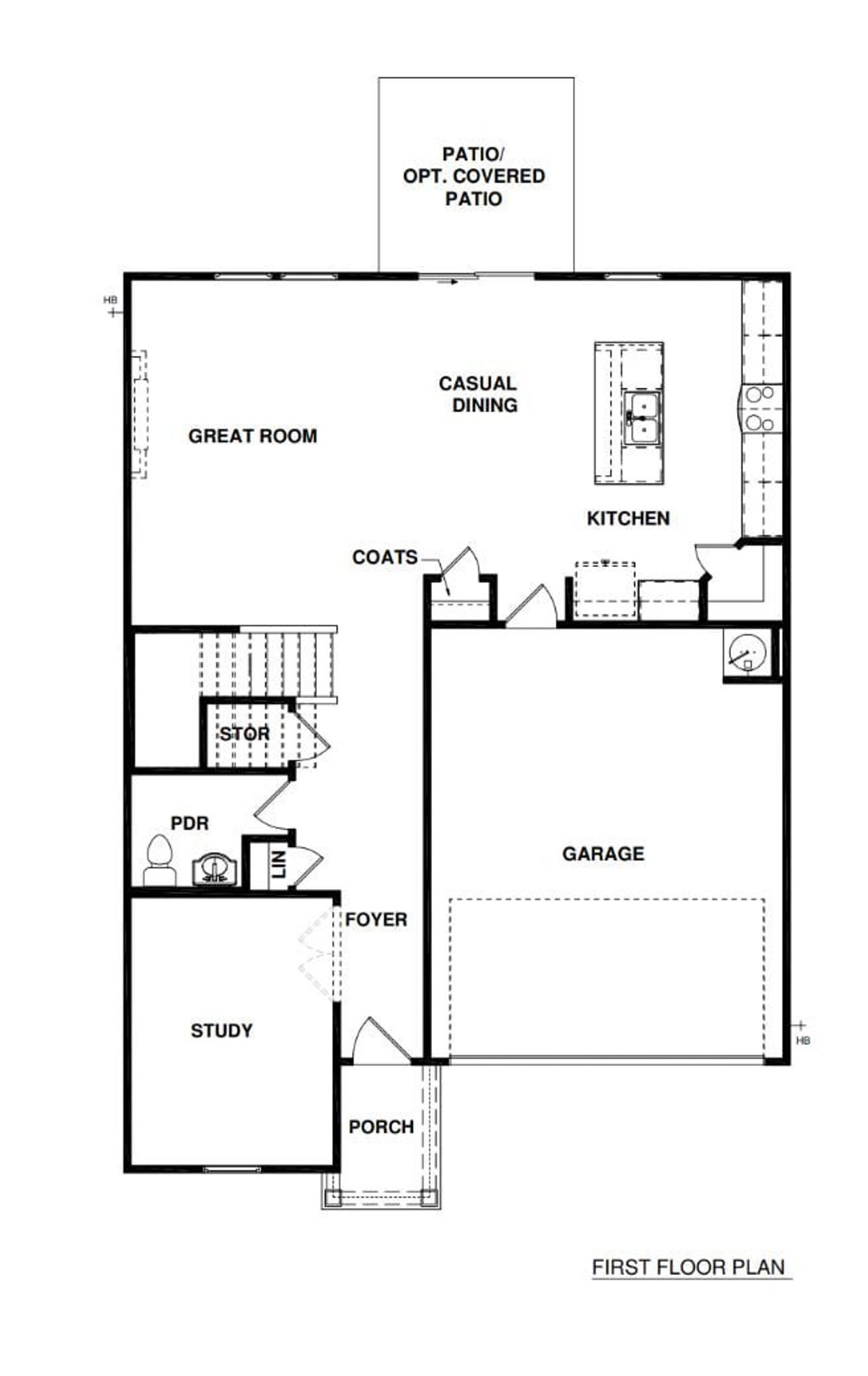 2D floor plan layout of this home in Kingsley Creek, Lithonia, GA (Image 2).