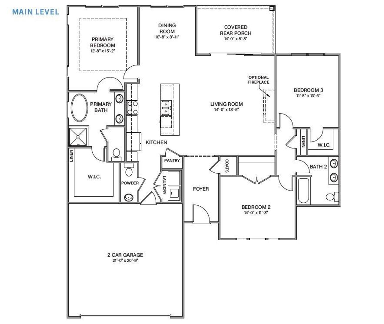 2D floor plan layout of this home in , Waleska, GA (Image 2).
