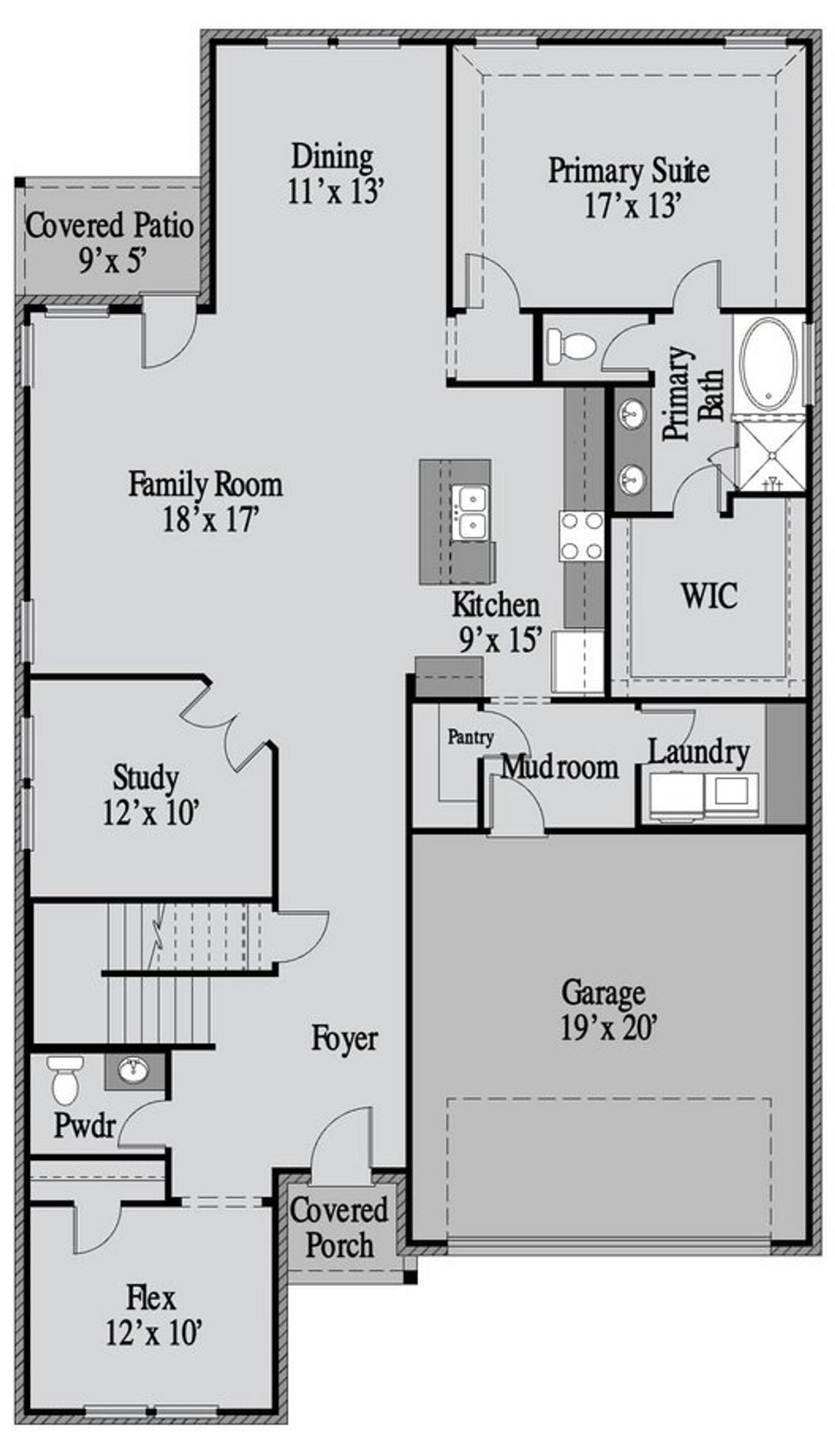 2D floor plan layout for the San Marcos by UnionMain Homes in Lake Breeze, Lavon, TX (Image 2). 2D floor plan layout for the San Marcos by UnionMain Homes in Lake Breeze, Lavon, TX (Image 2).