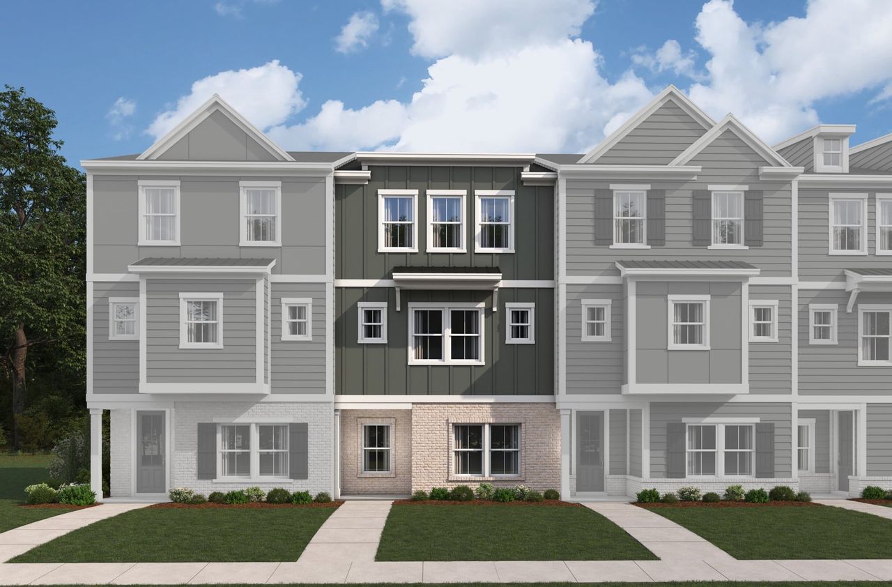 Representative exterior photo of a completed home built from the Crestline by Beazer Homes in St. Albans Heights, Raleigh, NC (Image 2).