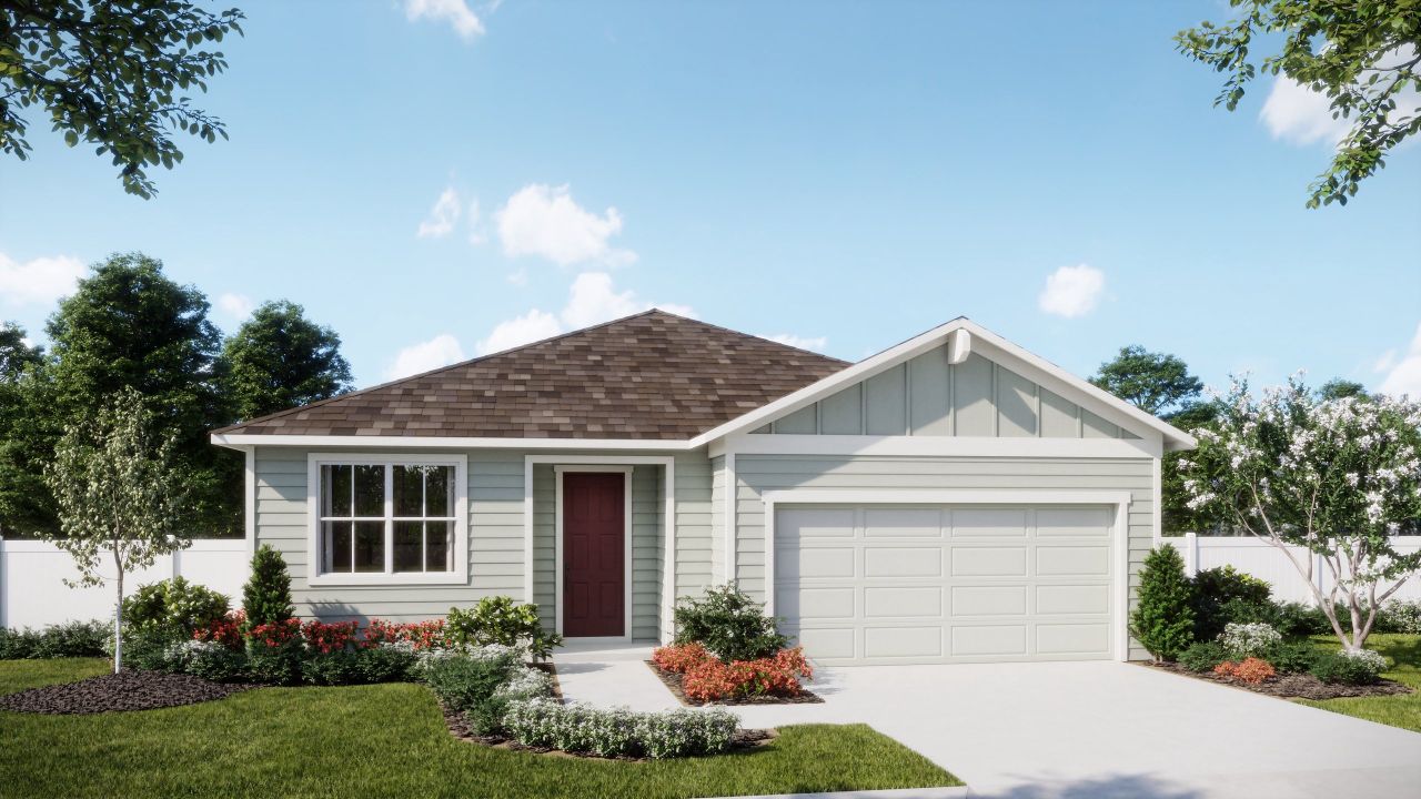 Representative exterior photo of a completed home built from the Luna by Risewell Homes in Marion Ridge, Haines City, FL (Image 2).