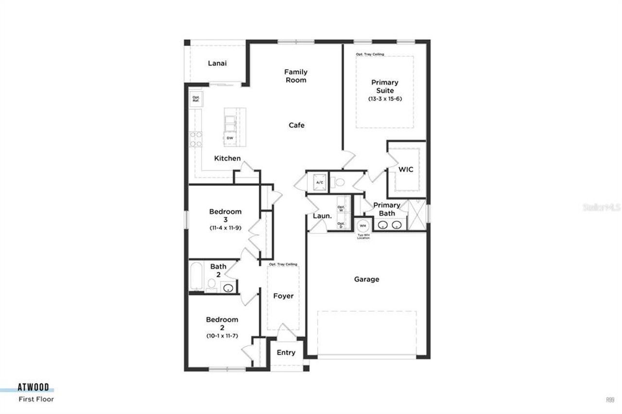 2D floor plan layout of this home in Willowbrook North, Winter Haven, FL (Image 2).