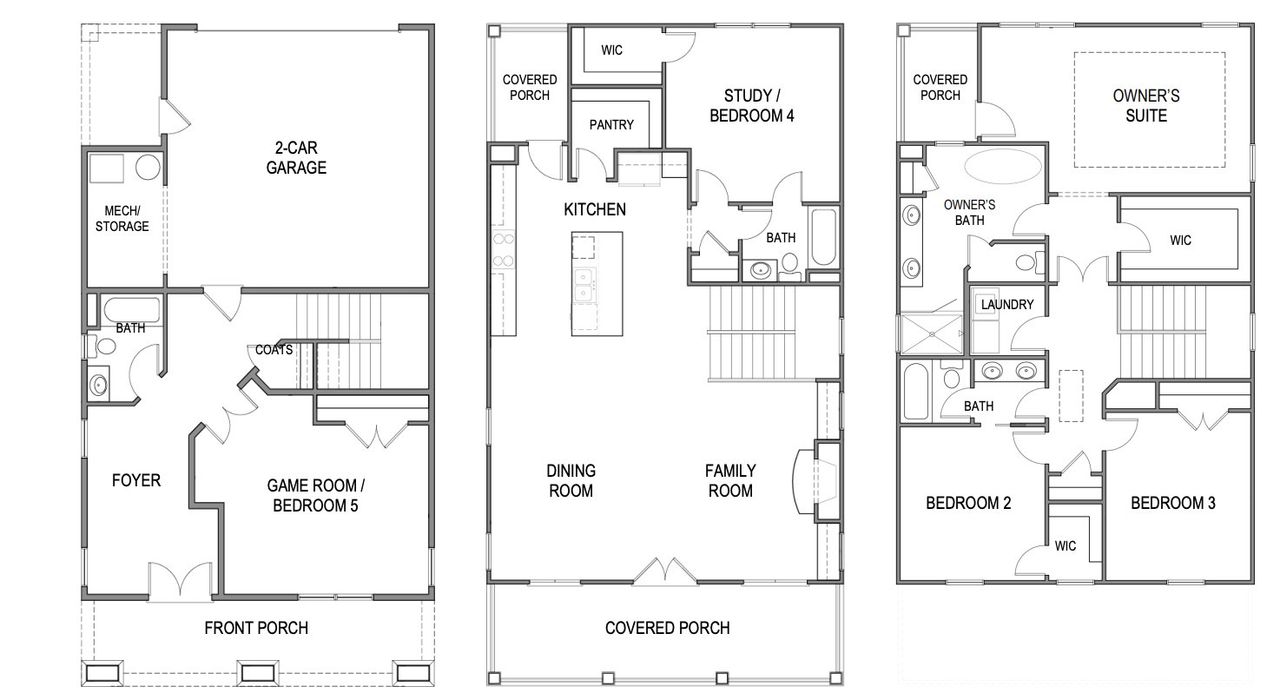2D floor plan layout for the Homesite 629 by Southwyck Homes in Vickery, Cumming, GA (Image 2).