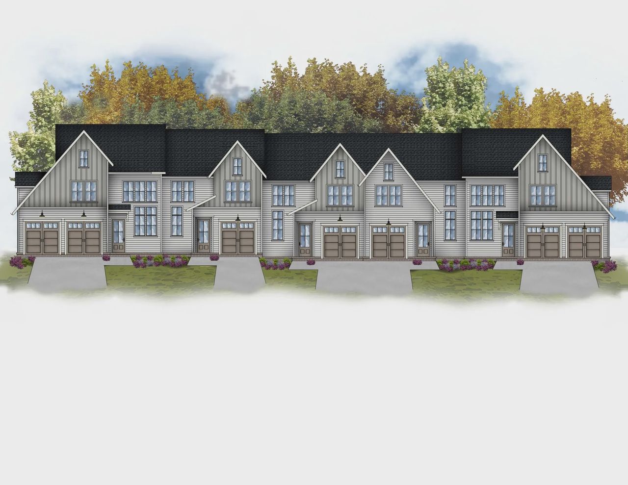 Representative exterior photo of a completed home built from the Willow by DSLD Homes in Tiger Hill Townhomes, Murfreesboro, TN (Image 2).