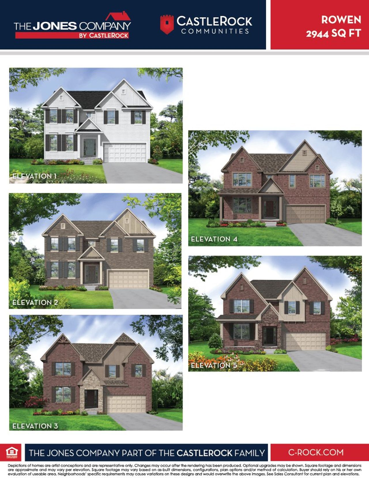 Front exterior of a new home in The Retreat at Norman Farm, Hendersonville, TN, highlighting curb appeal (Image 2).