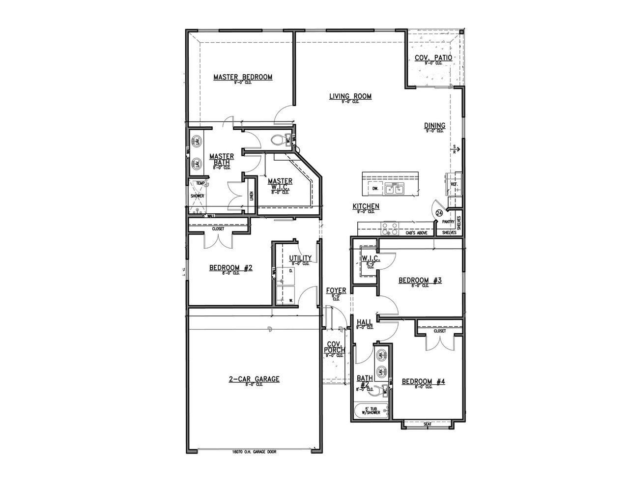 2D floor plan layout for the Encina by Alta Homes in Lexington Heights, Willis, TX (Image 2). 2D floor plan layout for the Encina by Alta Homes in Lexington Heights, Willis, TX (Image 2).