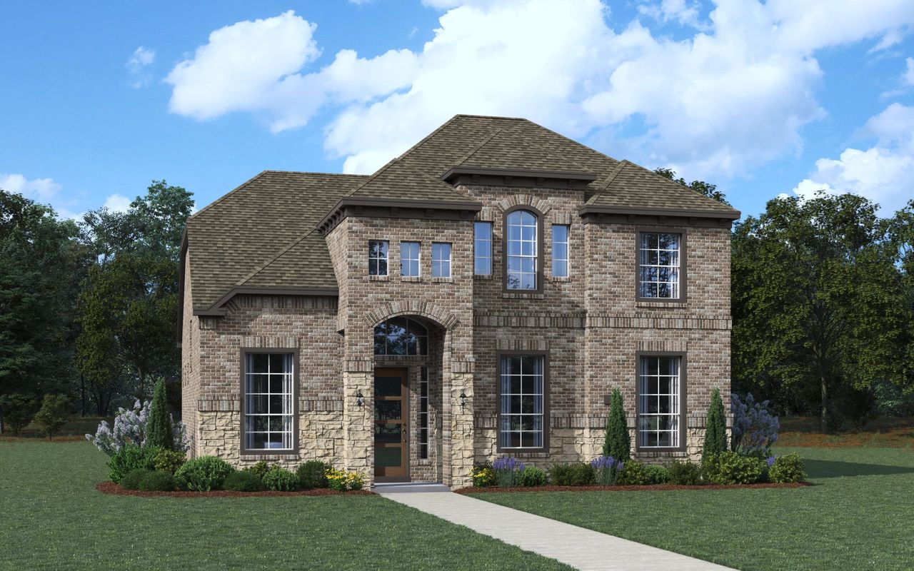 Representative exterior photo of a completed home built from the Stafford by Chesmar Homes in Talia, Mesquite, TX (Image 2). Representative exterior photo of a completed home built from the Stafford by Chesmar Homes in Talia, Mesquite, TX (Image 2).