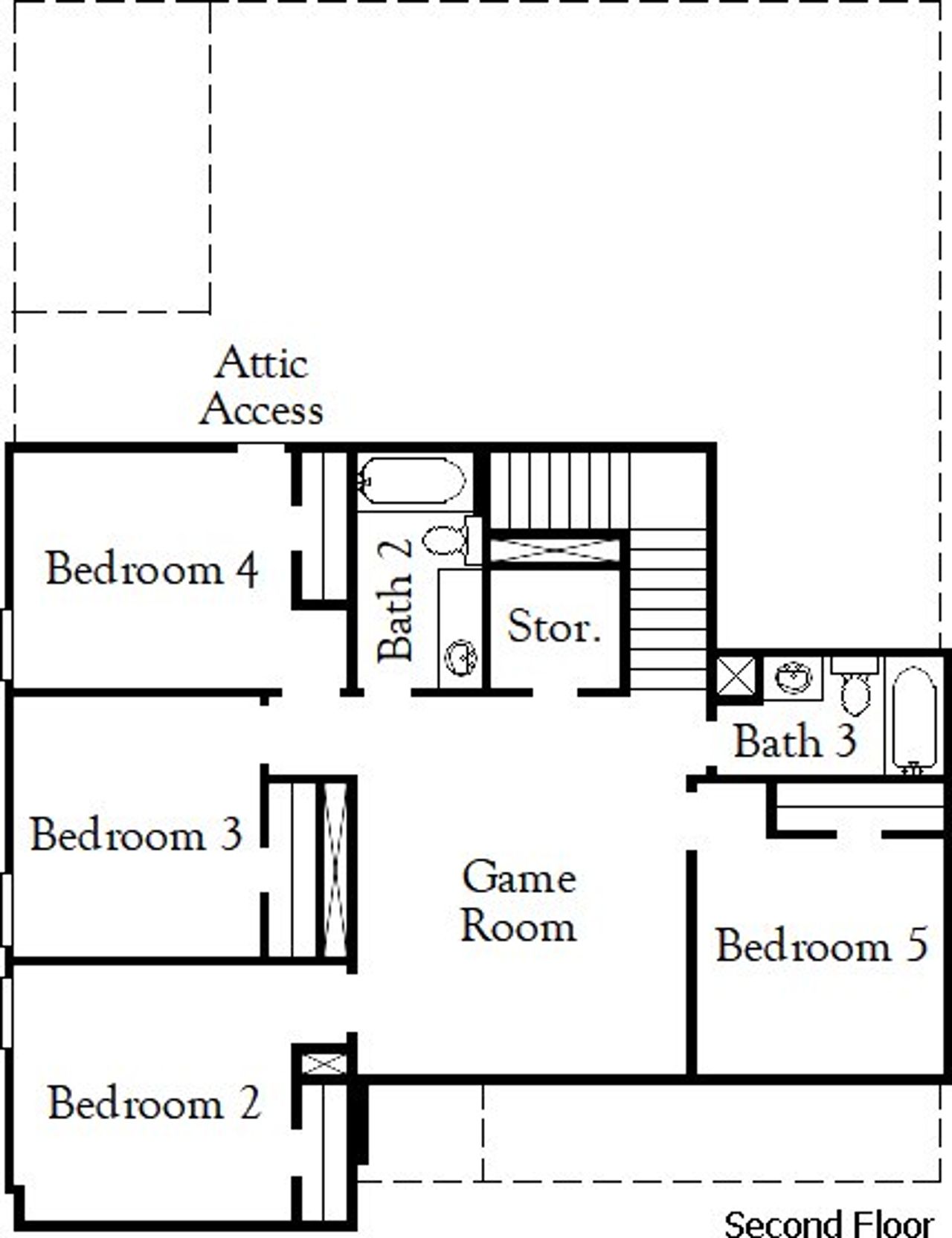 2D floor plan layout of this home in Briarwood, Elgin, TX (Image 2).