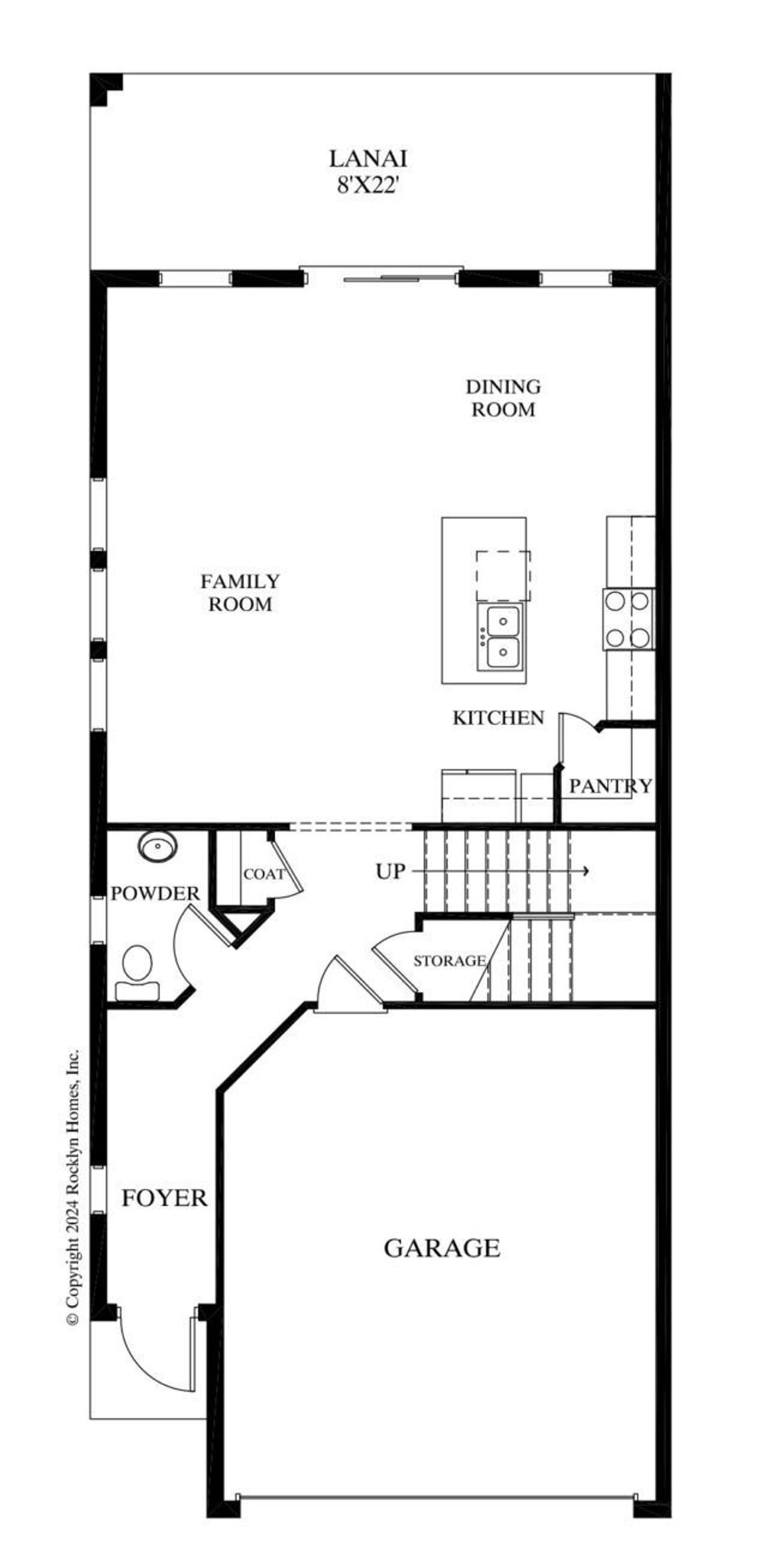 2D floor plan layout for the Hanover by Rocklyn Homes in Emerald Fields, Hudson, FL (Image 2). 2D floor plan layout for the Hanover by Rocklyn Homes in Emerald Fields, Hudson, FL (Image 2).