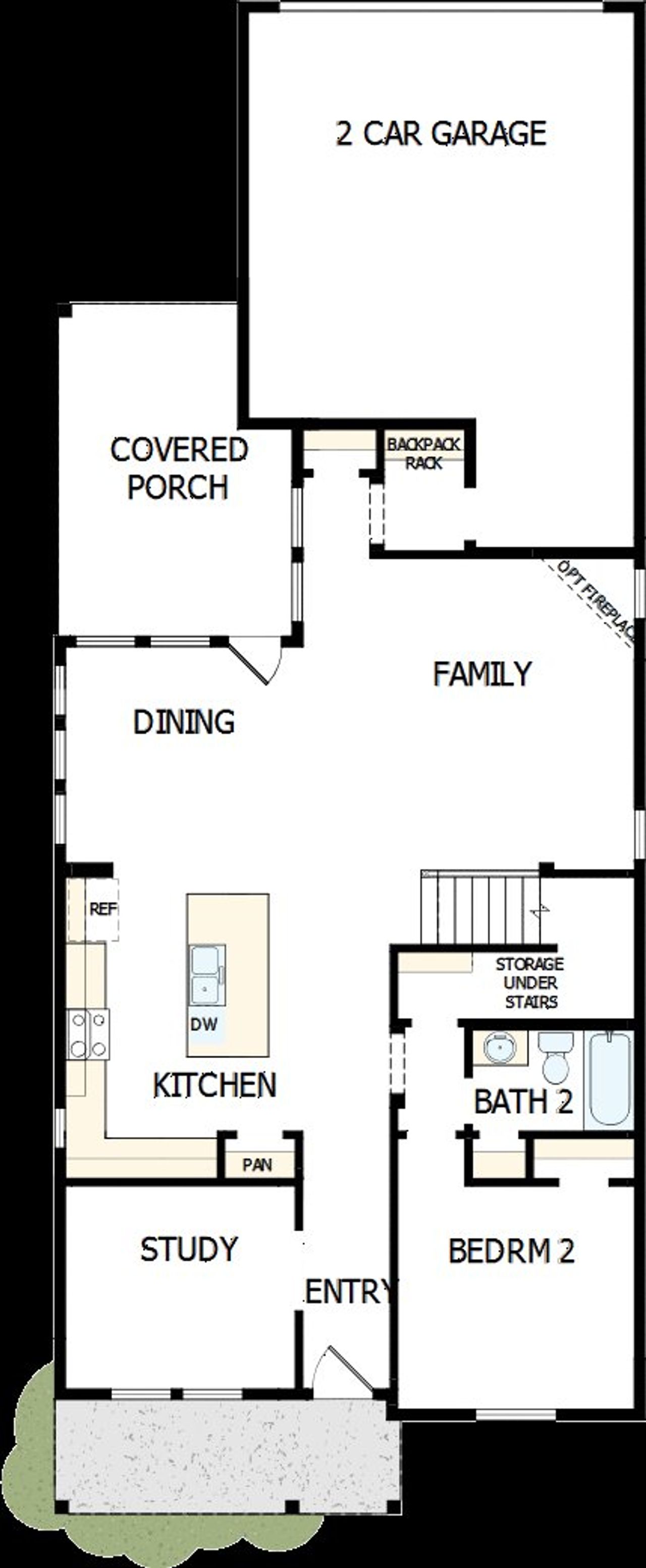 2D floor plan layout of this home in Elyson 40', Katy, TX (Image 2).