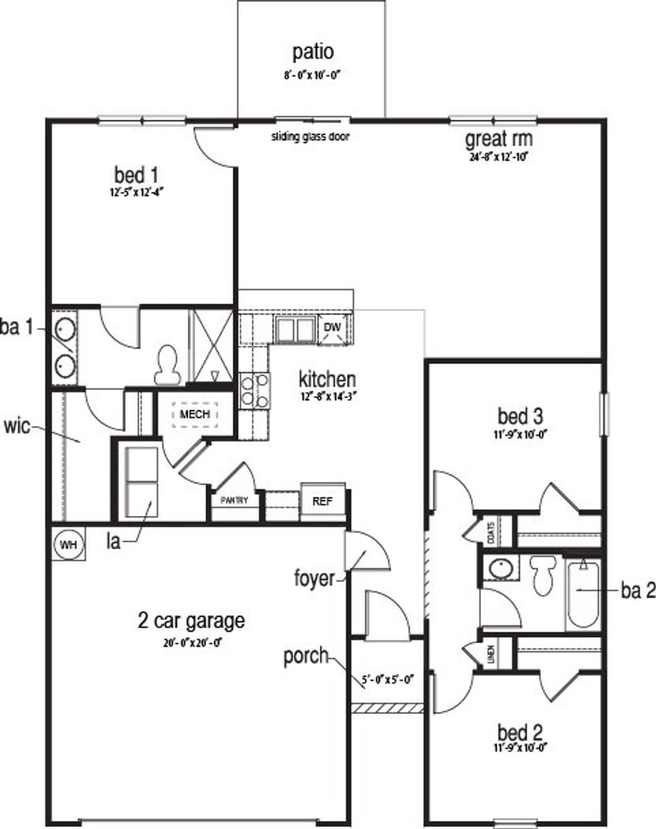 2D floor plan layout of this home in Johnson Farms, Greeneville, TN (Image 2). 2D floor plan layout of this home in Johnson Farms, Greeneville, TN (Image 2).