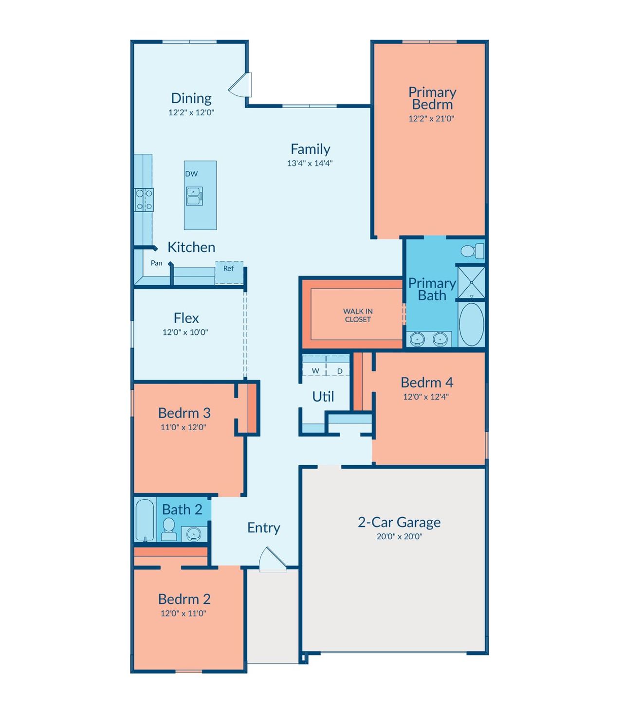 2D floor plan layout of this home in Meridiana, Manvel, TX (Image 2). 2D floor plan layout of this home in Meridiana, Manvel, TX (Image 2).