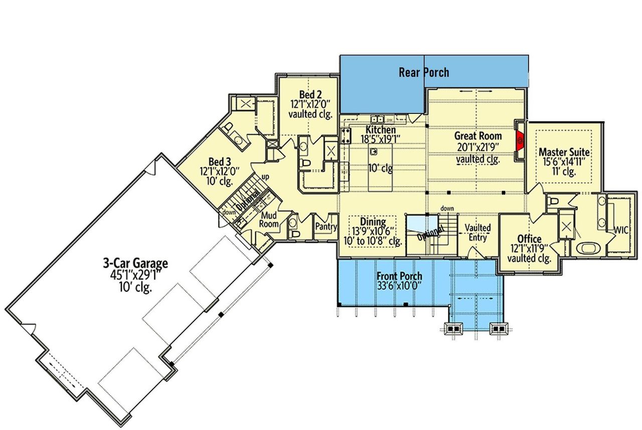 2D floor plan layout for the The Bradford by Remington Custom Homes in Bella Crossing, Benbrook, TX (Image 2). 2D floor plan layout for the The Bradford by Remington Custom Homes in Bella Crossing, Benbrook, TX (Image 2).