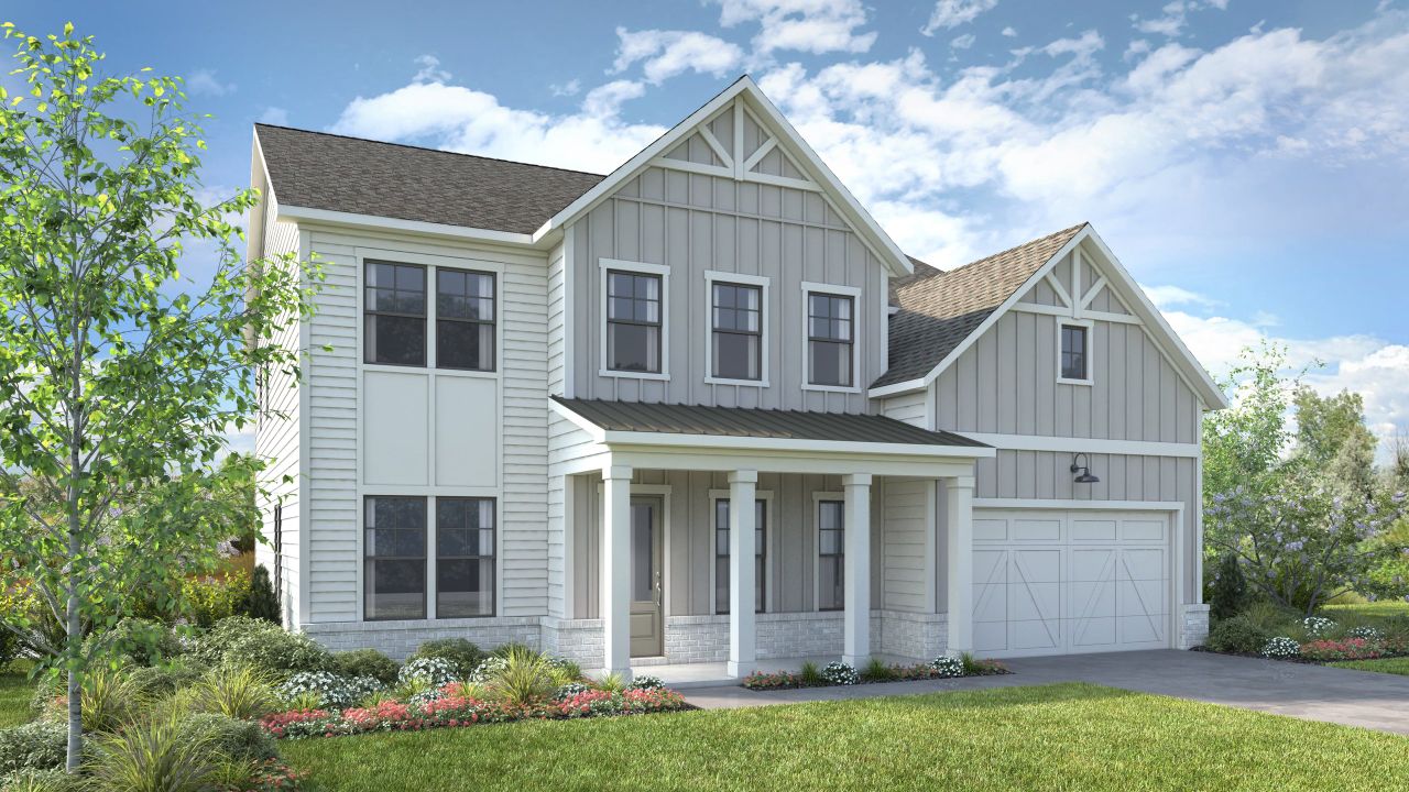 Representative exterior photo of a completed home built from the Savoie by Taylor Morrison in Reserve at Hickory Walk, Kennesaw, GA (Image 2).