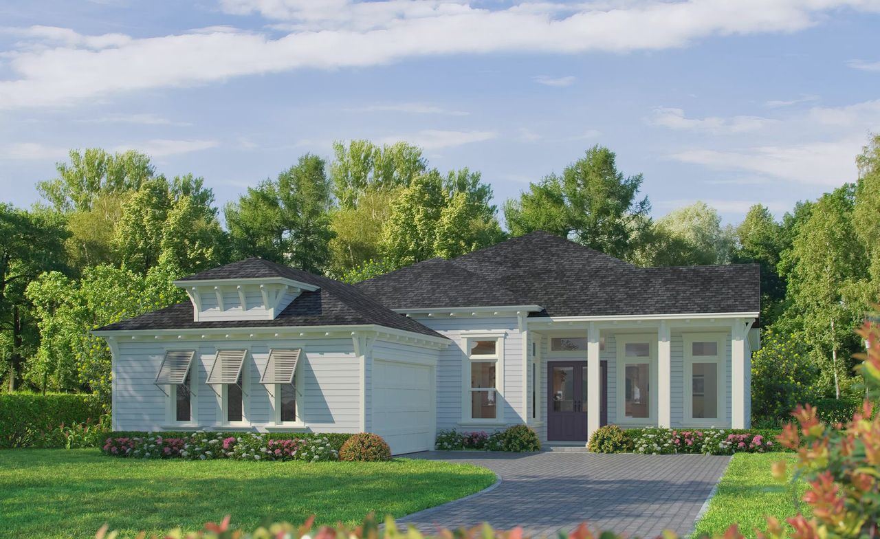 Representative exterior photo of a completed home built from the Costa Del Sol - Elite Series | 60' Wide Lots by ICI Homes in Westlake Single Family, Ormond Beach, FL (Image 2).