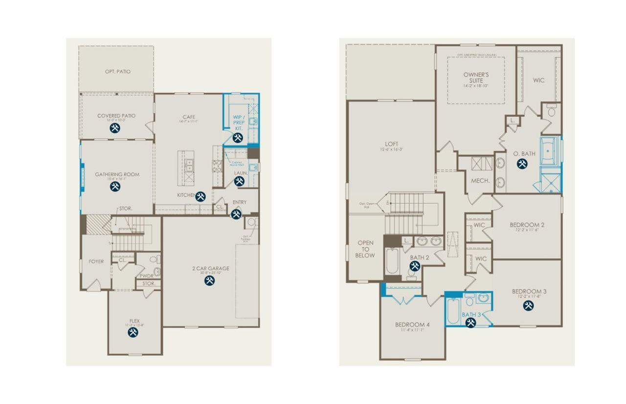 2D floor plan layout of this home in Treymor, Mount Juliet, TN (Image 2).