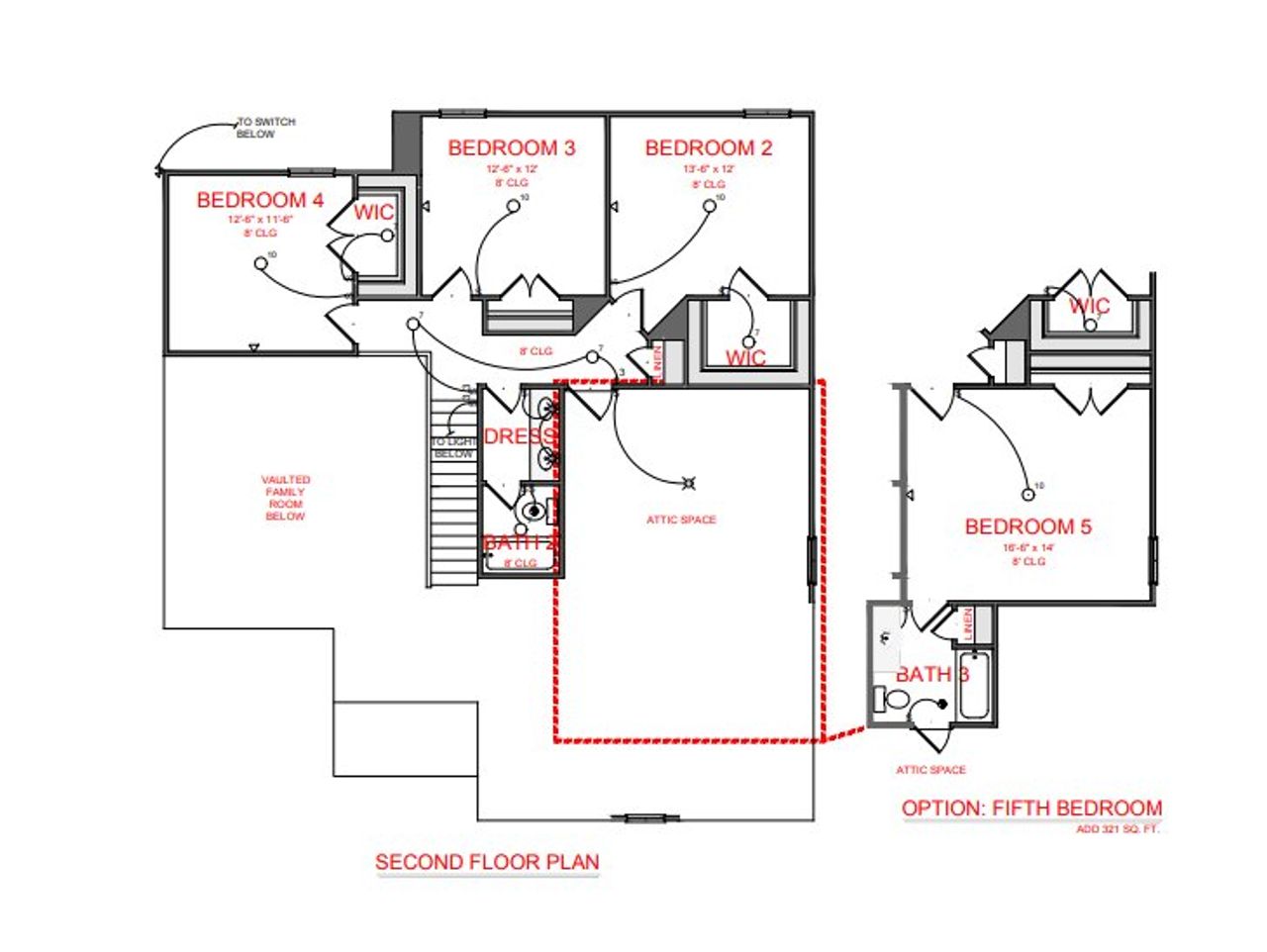 2D floor plan layout for the Santa FE D by Freedom Home Builders in Crestwick, Griffin, GA (Image 2).
