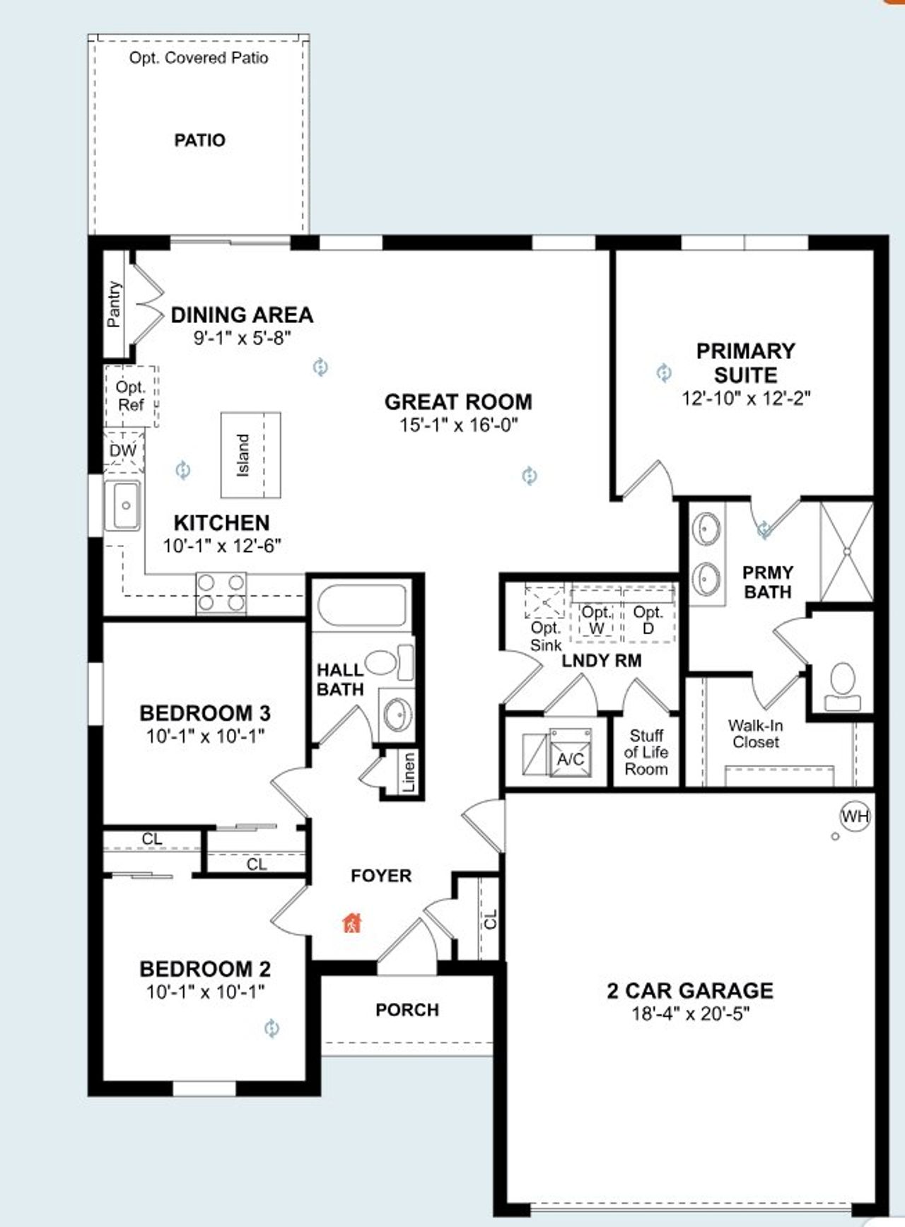 2D floor plan layout of this home in Aspire at Citrus Springs, Citrus Springs, FL (Image 2). 2D floor plan layout of this home in Aspire at Citrus Springs, Citrus Springs, FL (Image 2).