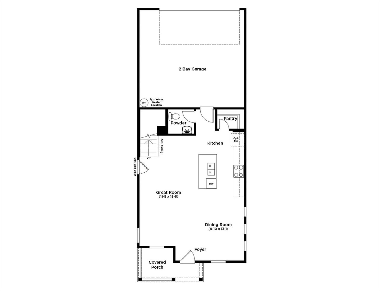 2D floor plan layout of this home in Spring Creek, Taylor, TX (Image 2).