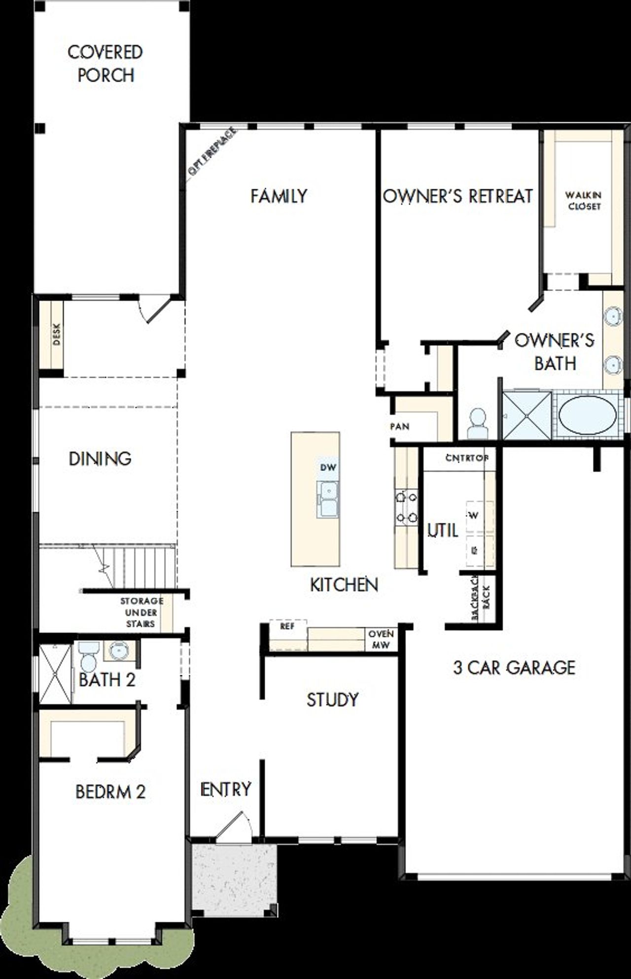 2D floor plan layout of this home in Davis Ranch 60', San Antonio, TX (Image 2). 2D floor plan layout of this home in Davis Ranch 60', San Antonio, TX (Image 2).
