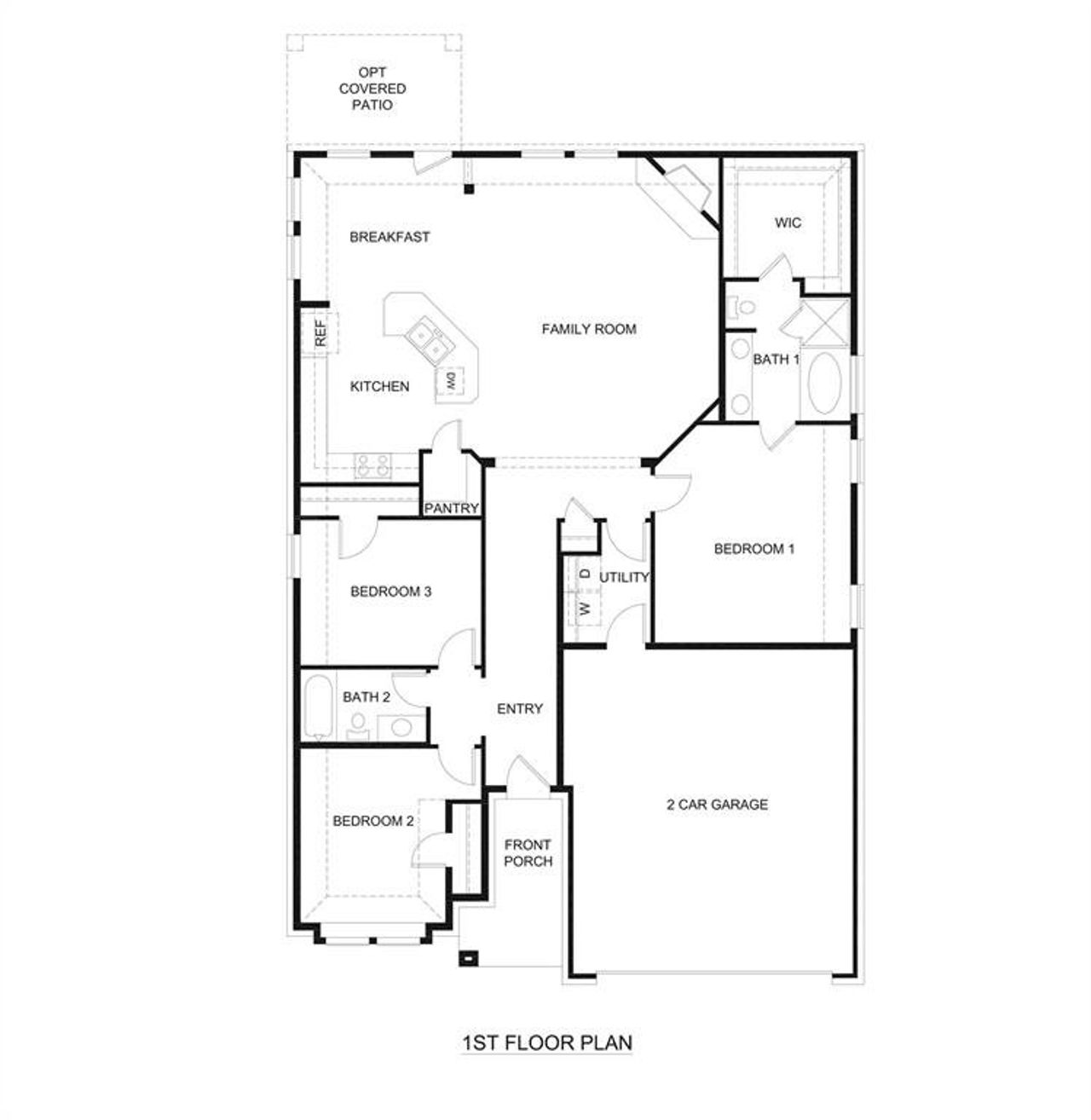 2D floor plan layout of this home in The Woods at Lindsey Place, Anna, TX (Image 2). 2D floor plan layout of this home in The Woods at Lindsey Place, Anna, TX (Image 2).