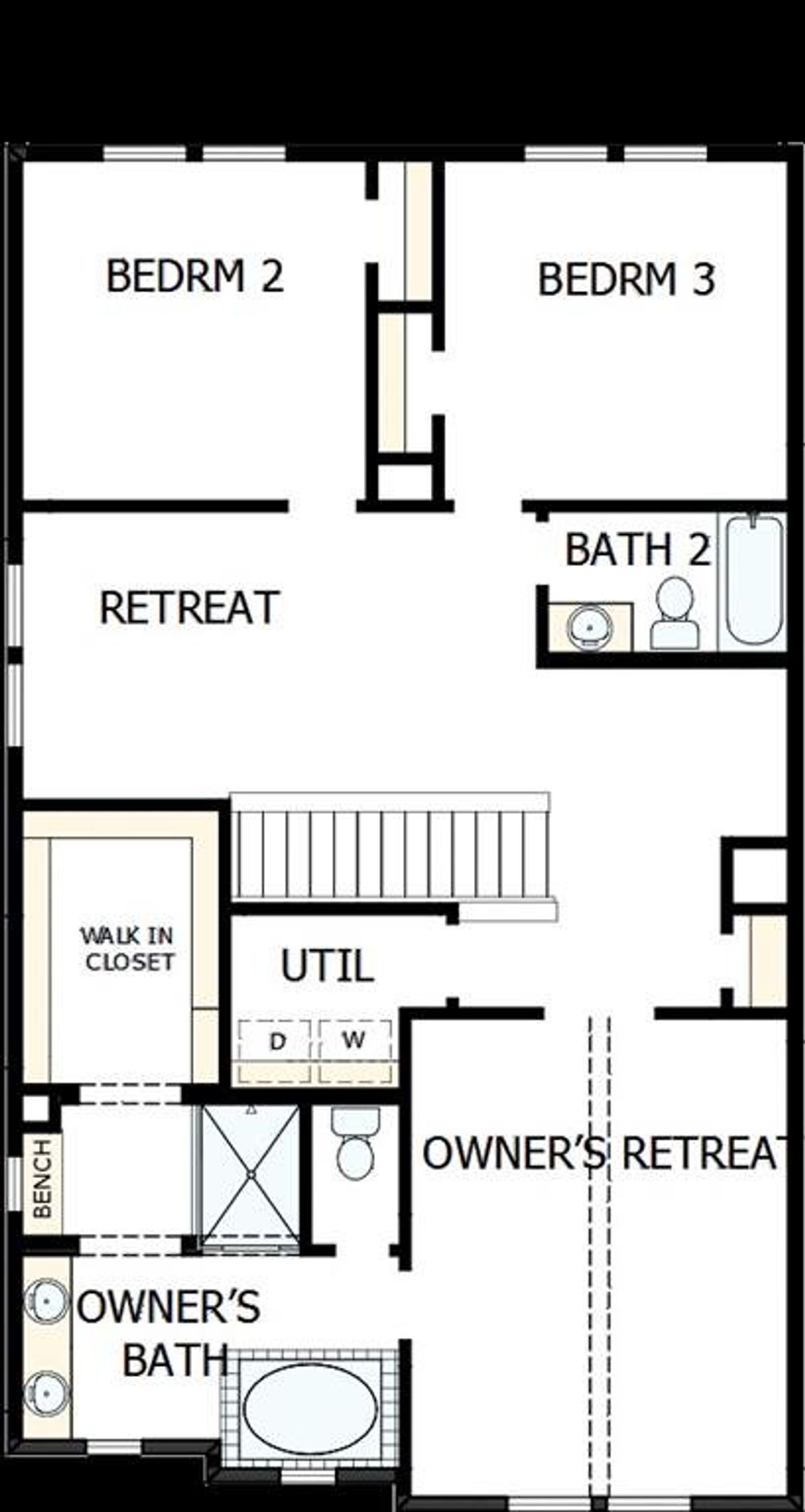 2D floor plan layout of this home in Greenville Heights, Dallas, TX (Image 2).