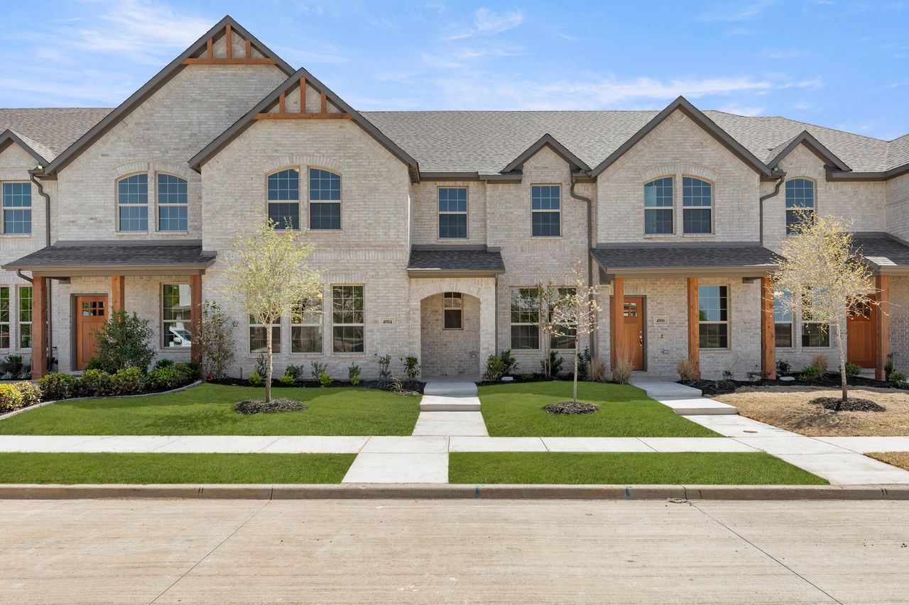 Representative exterior photo of a completed home built from the Livingston by Impression Homes in Sanger Circle – Townhomes, Sanger, TX (Image 2).